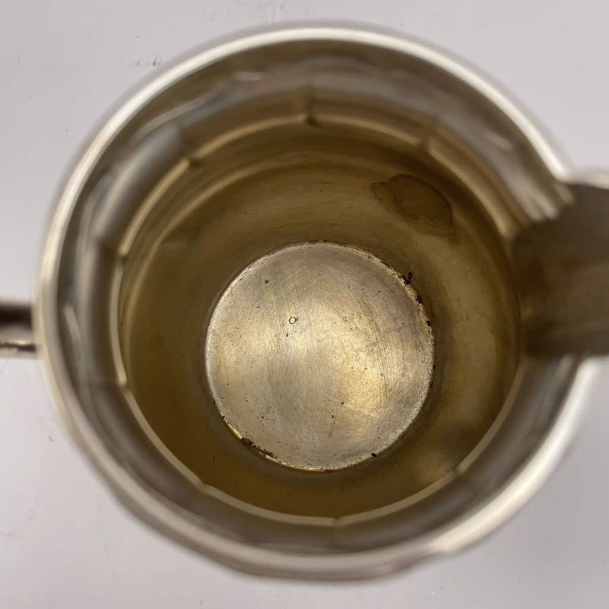 Henry Stratford Ltd / Milk pitcher / 1900-early 1920s / Silver plated / England / Britannia metal, scalloped rim / [Vintage]