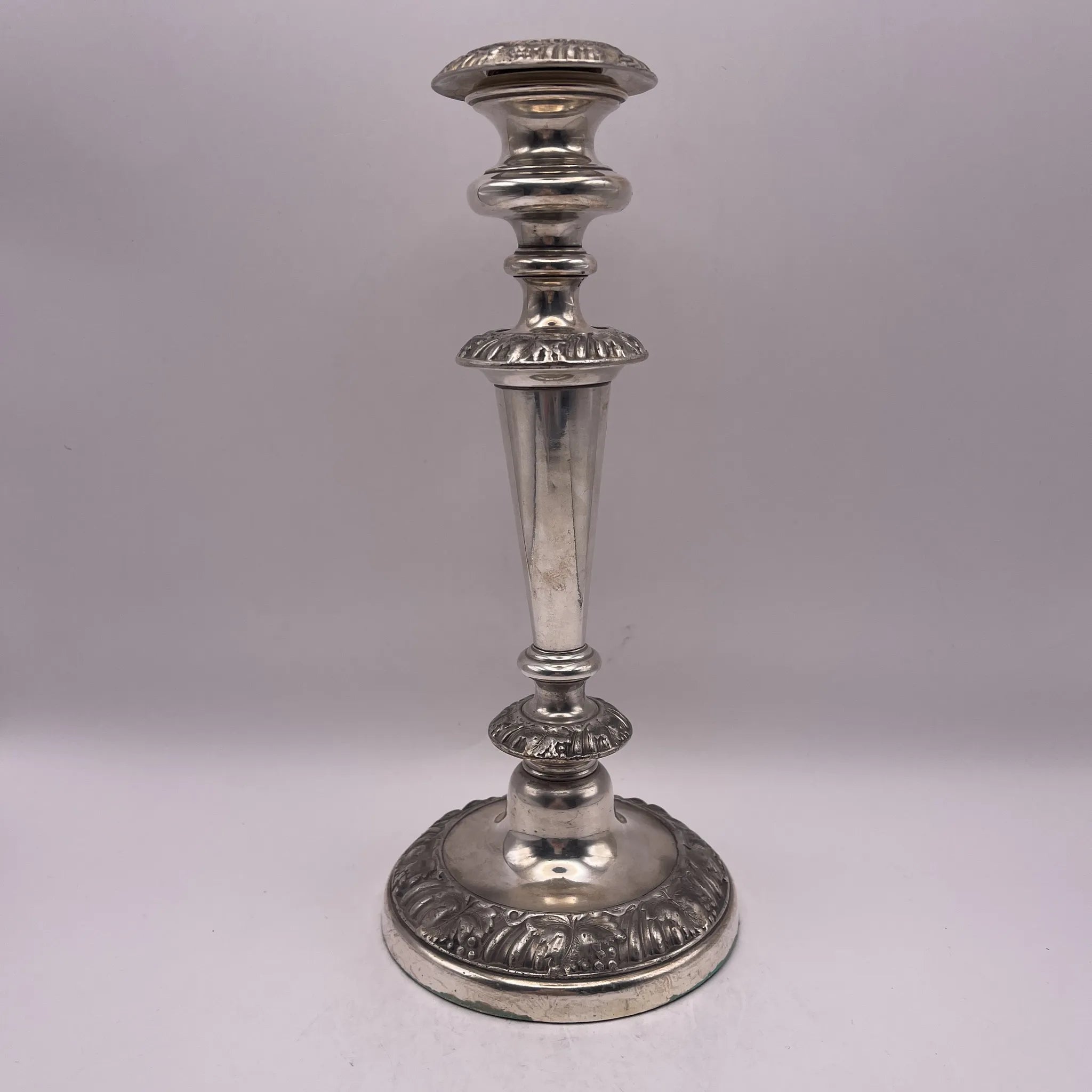 【ビンテージ】 キャンドルスタンド / シルバープレート(銀メッキ) / イギリス / ガドルーニング,ネオクラシカル