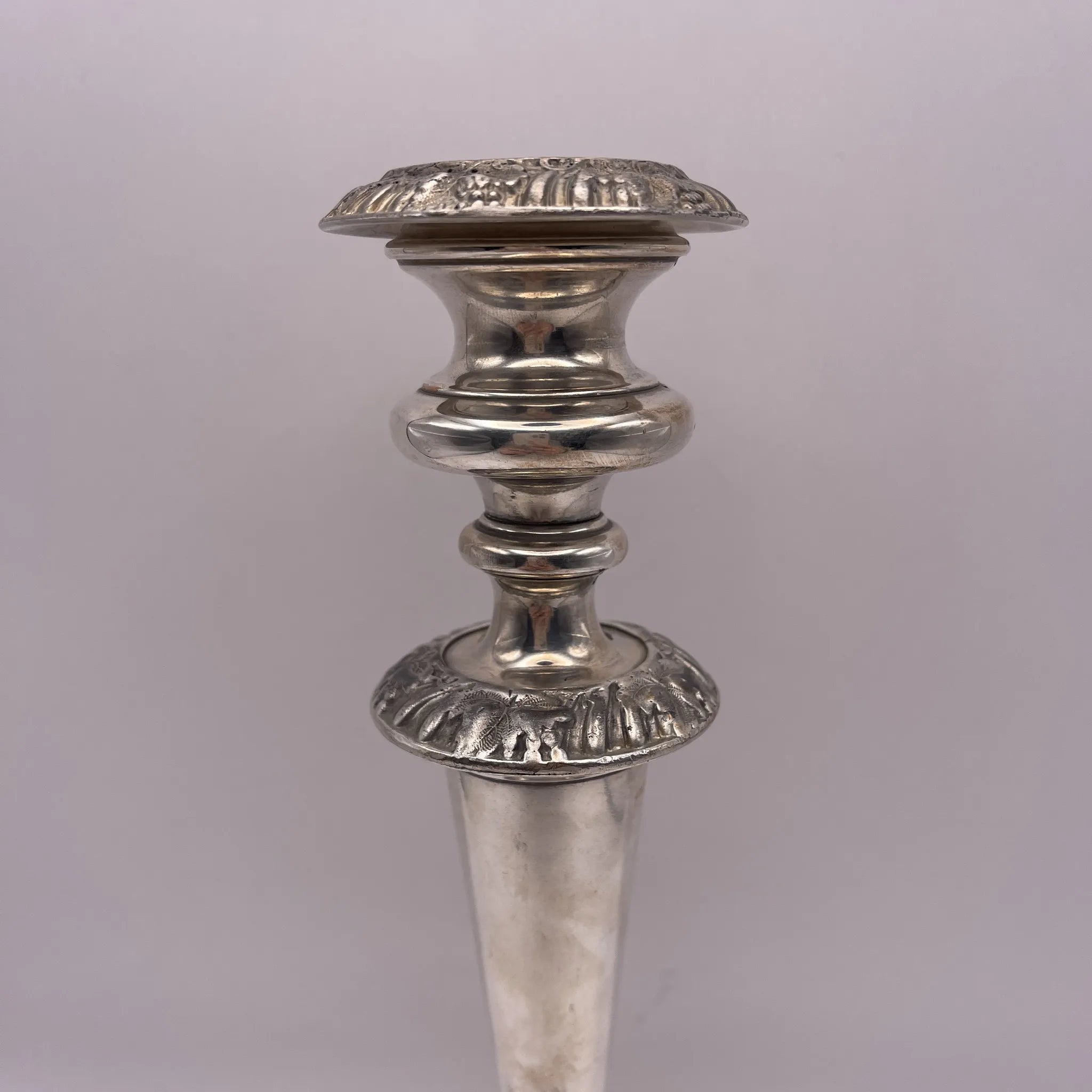 Vintage Candlestick / Silver Plated / England / Gudruning, Neoclassical