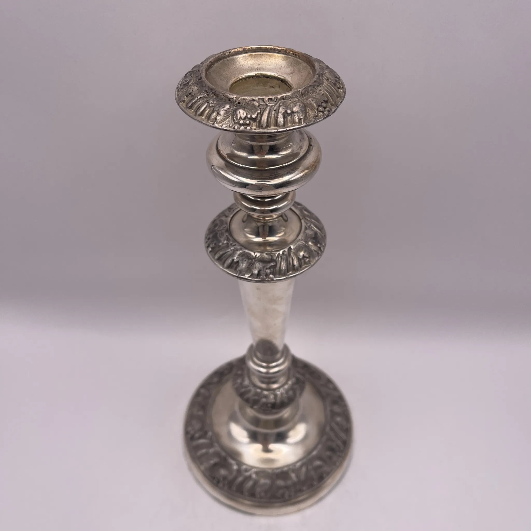 Vintage Candlestick / Silver Plated / England / Gudruning, Neoclassical