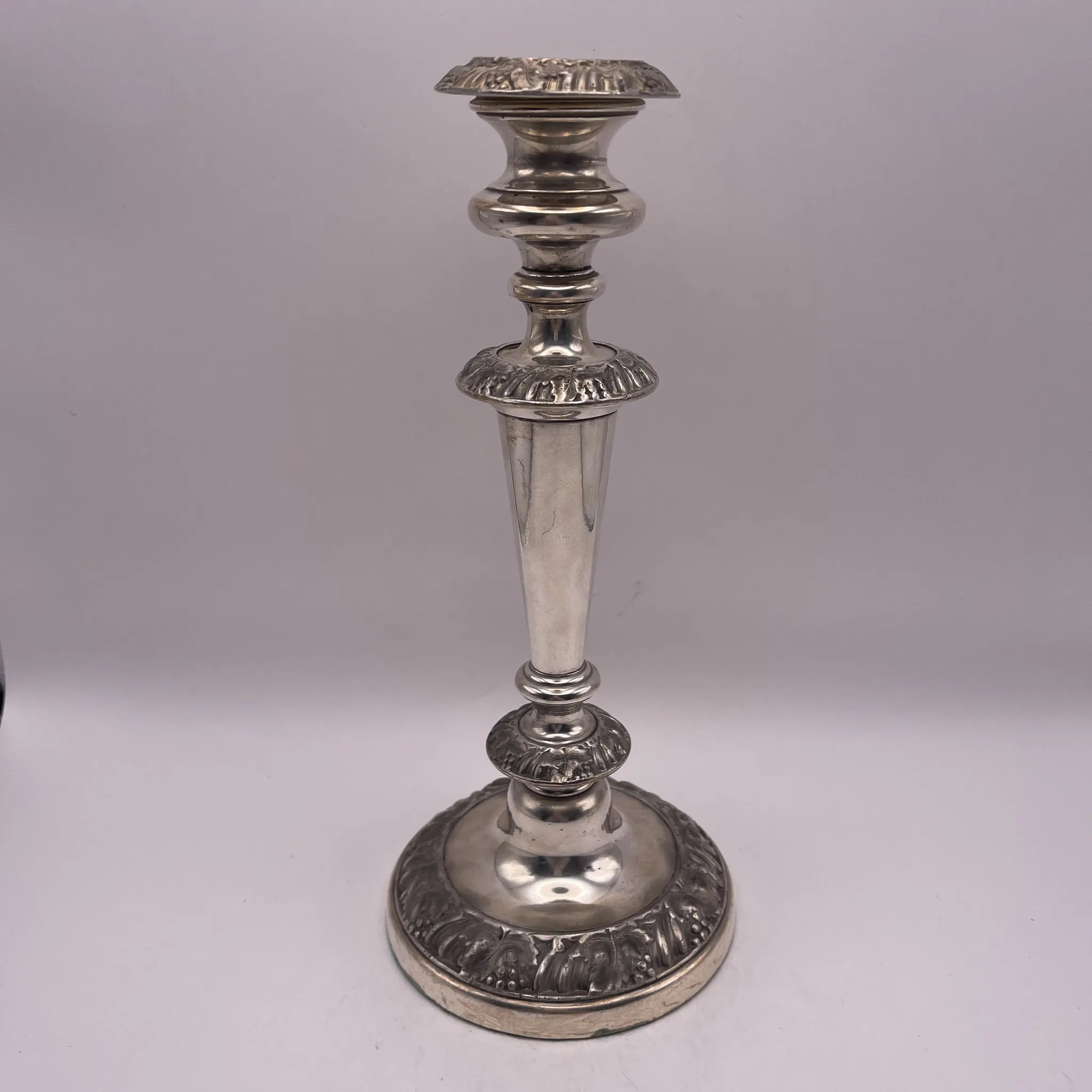 Vintage Candlestick / Silver Plated / England / Gudruning, Neoclassical