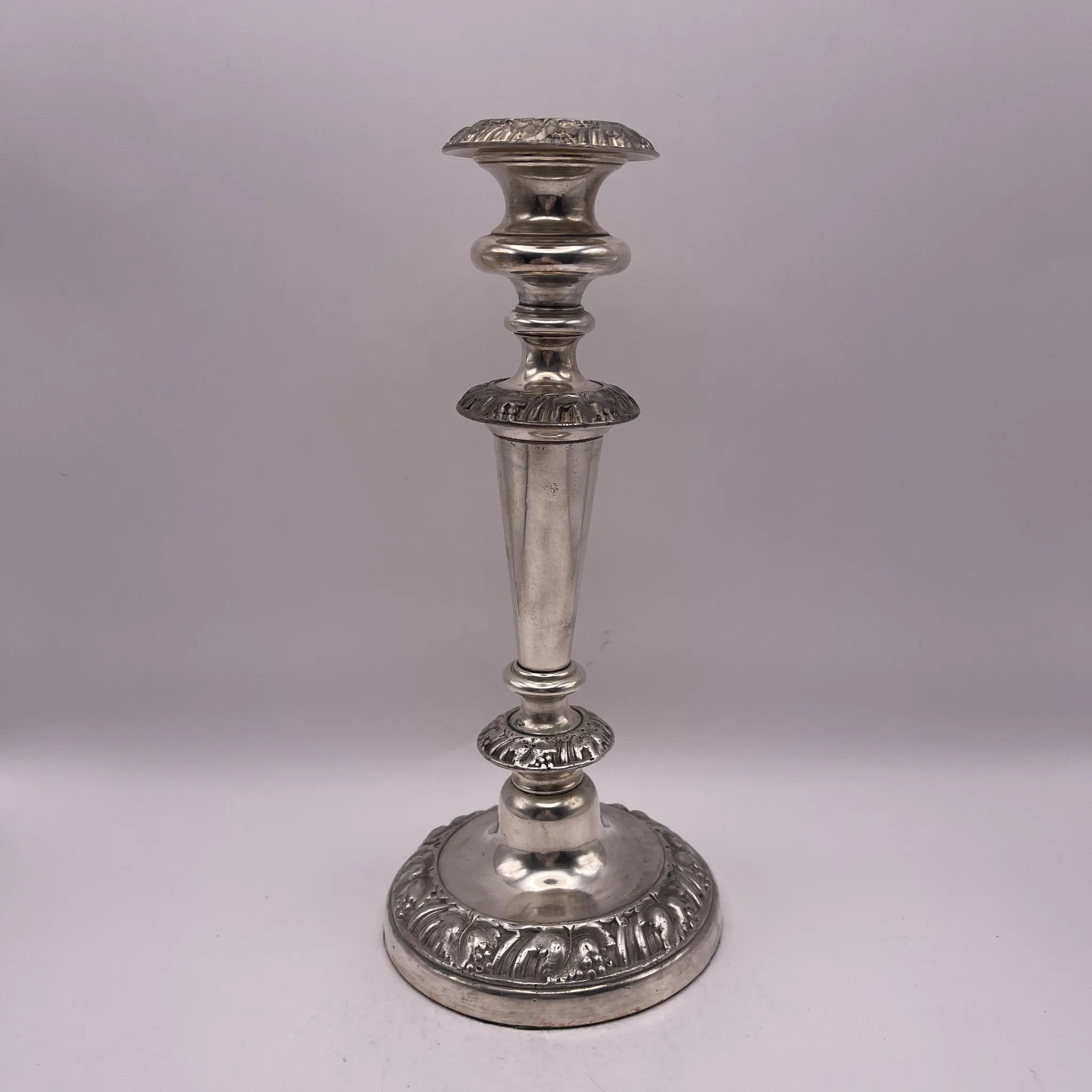 【ビンテージ】 キャンドルスタンド / シルバープレート(銀メッキ) / イギリス / ガドルーニング,ネオクラシカル