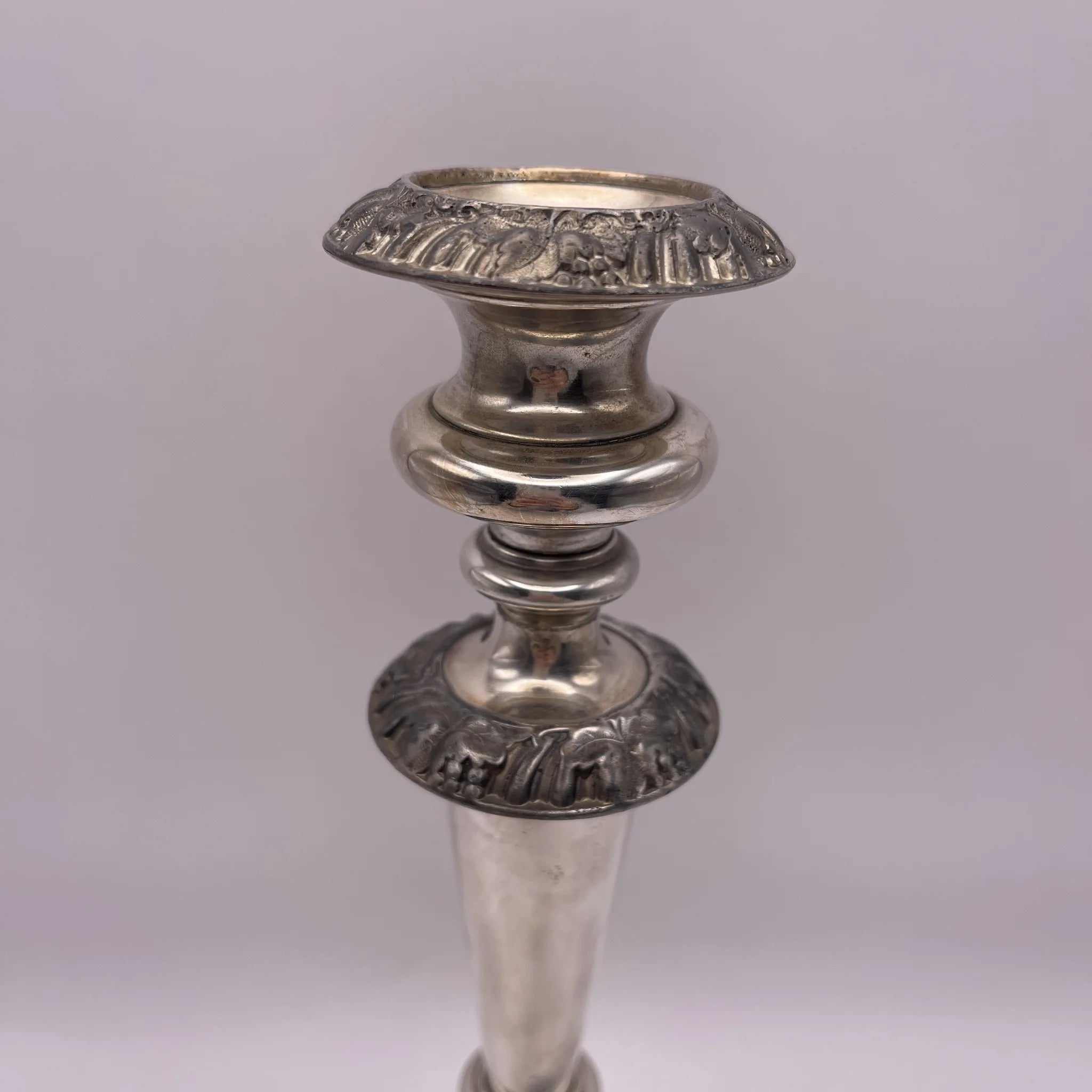 Vintage Candlestick / Silver Plated / England / Gudruning, Neoclassical
