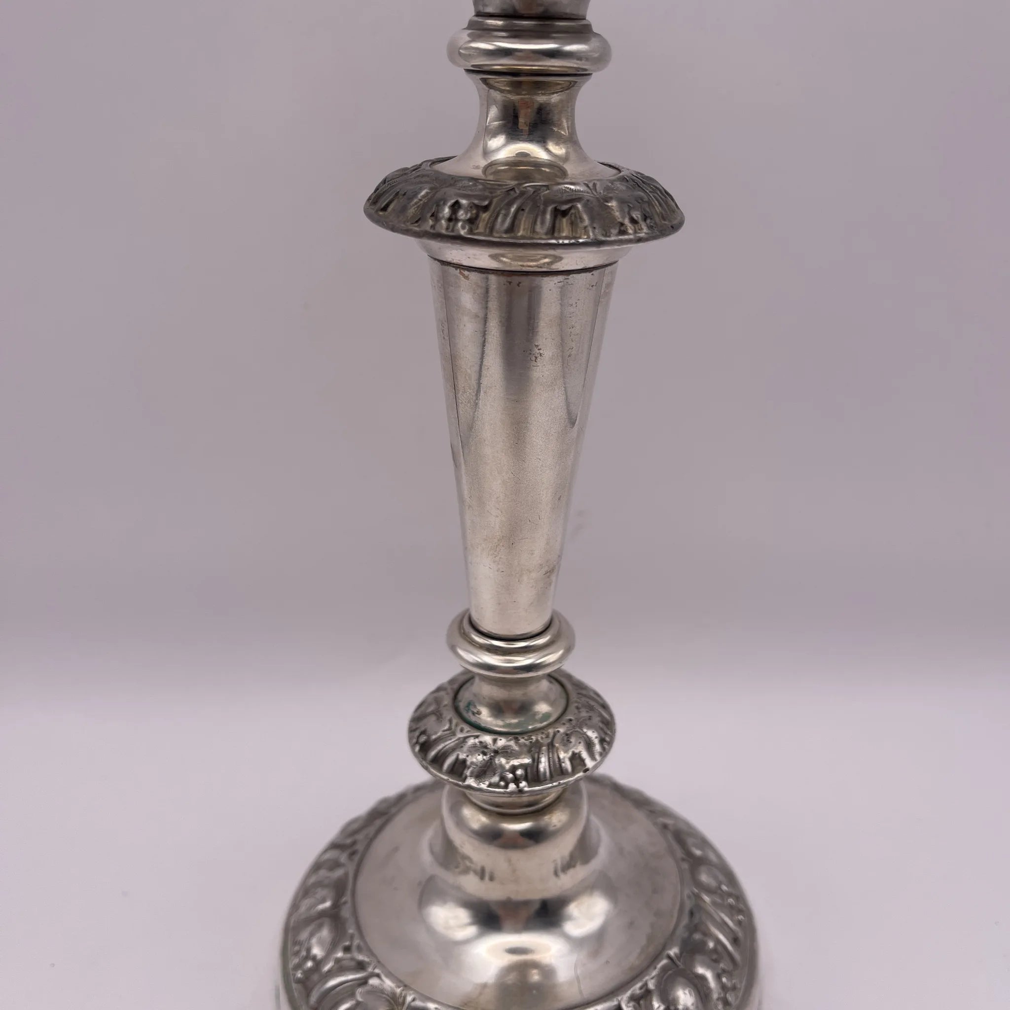 Vintage Candlestick / Silver Plated / England / Gudruning, Neoclassical