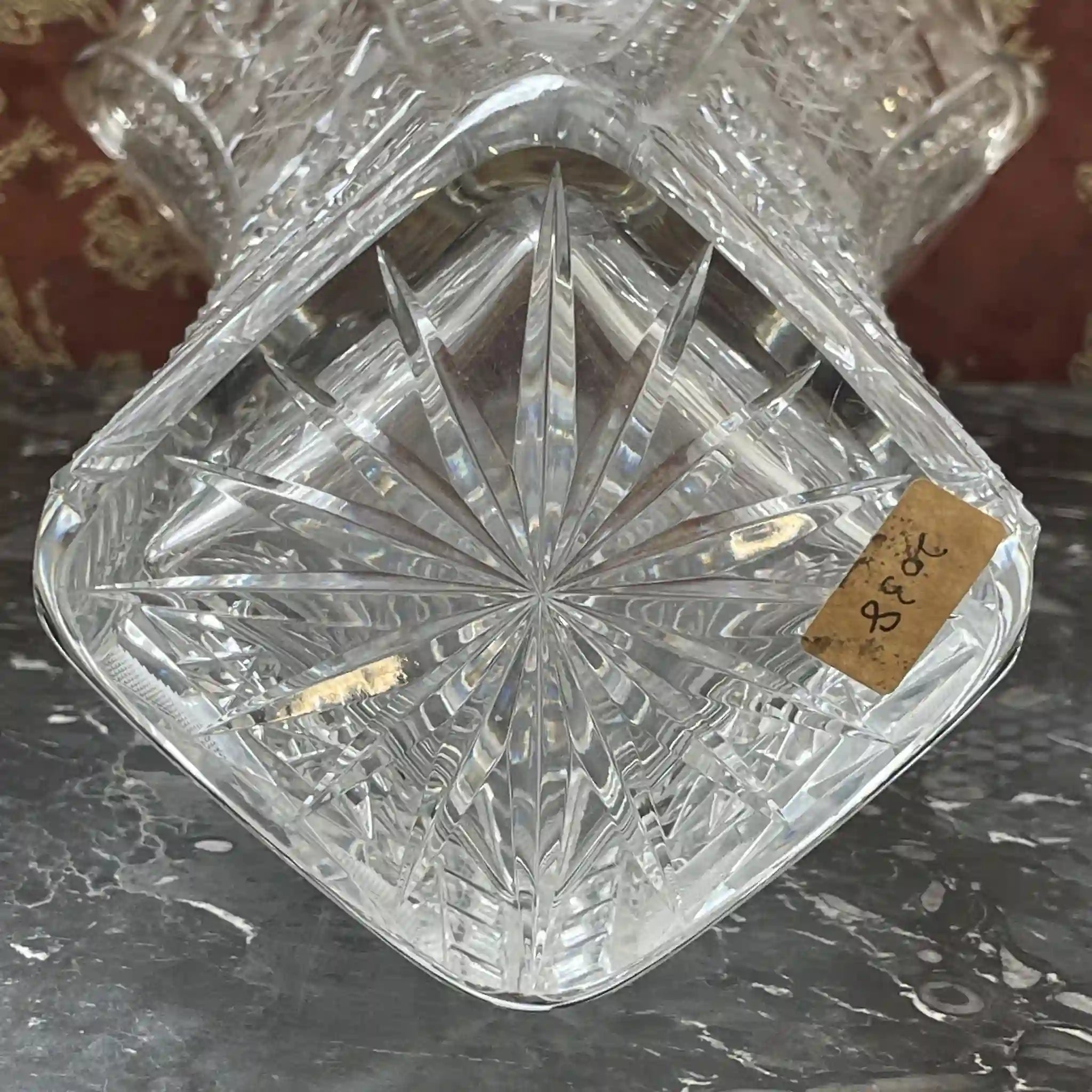 【リユース】 フラワーベース(花瓶) / ボヘミア / クリスタル 未使用