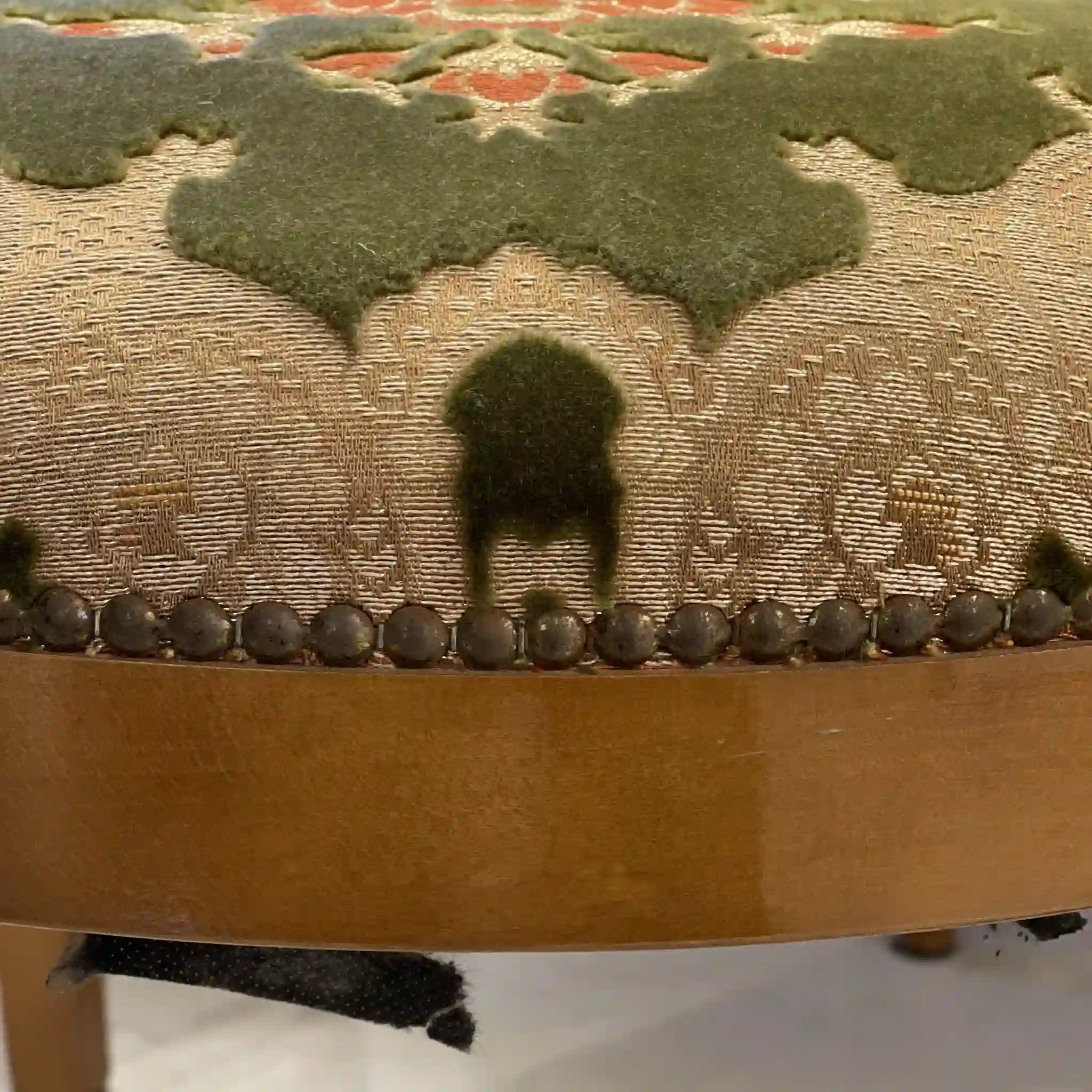 【リユース】 アンティーク調アームチェア / イタリア / 金華山織り