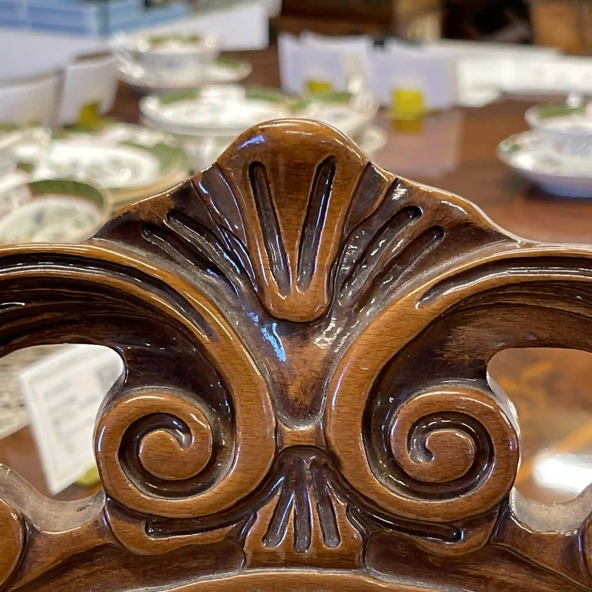 【リユース】 アンティーク調アームチェア / イタリア / 金華山織り