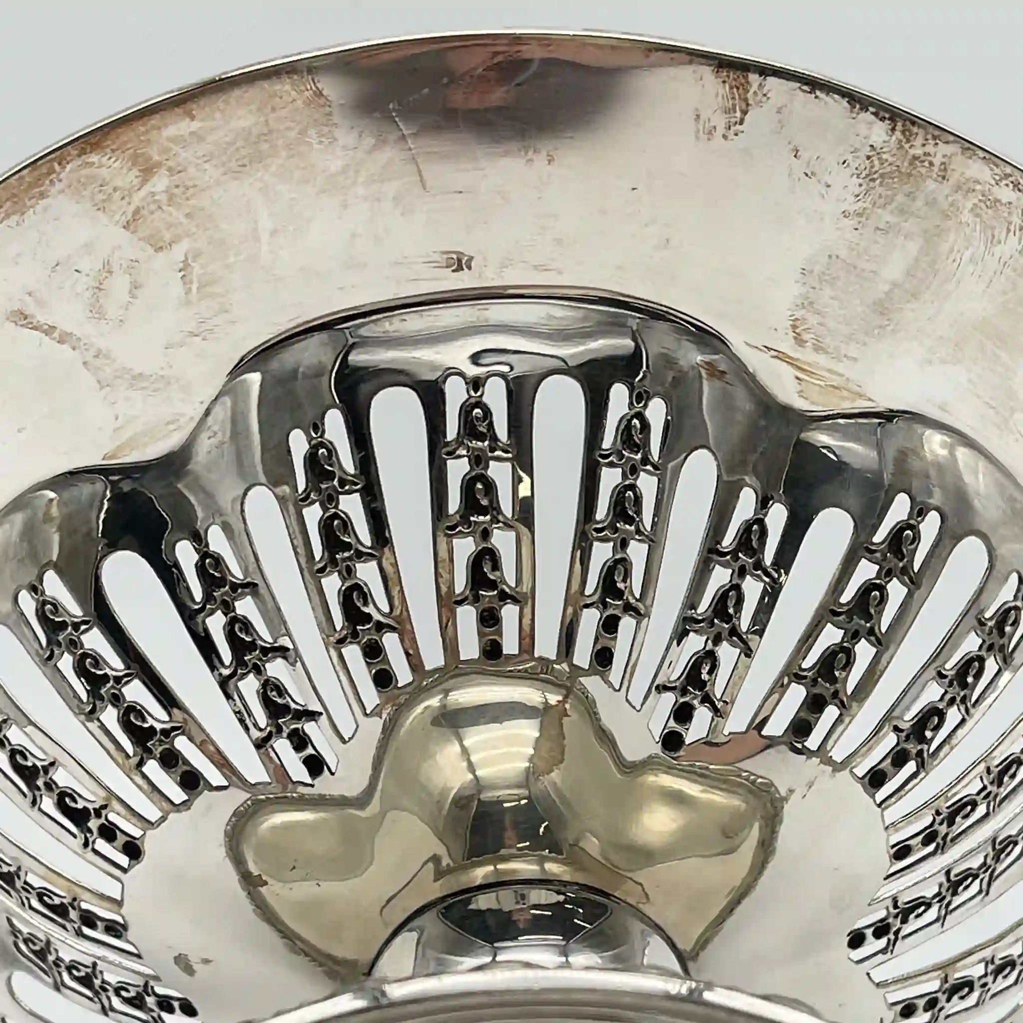 【复古】饯/ mappin&webb (mappin&webb) / 1910-1920年代（估计）/银板（镀银）/英国/镂空，边缘装饰，带脚