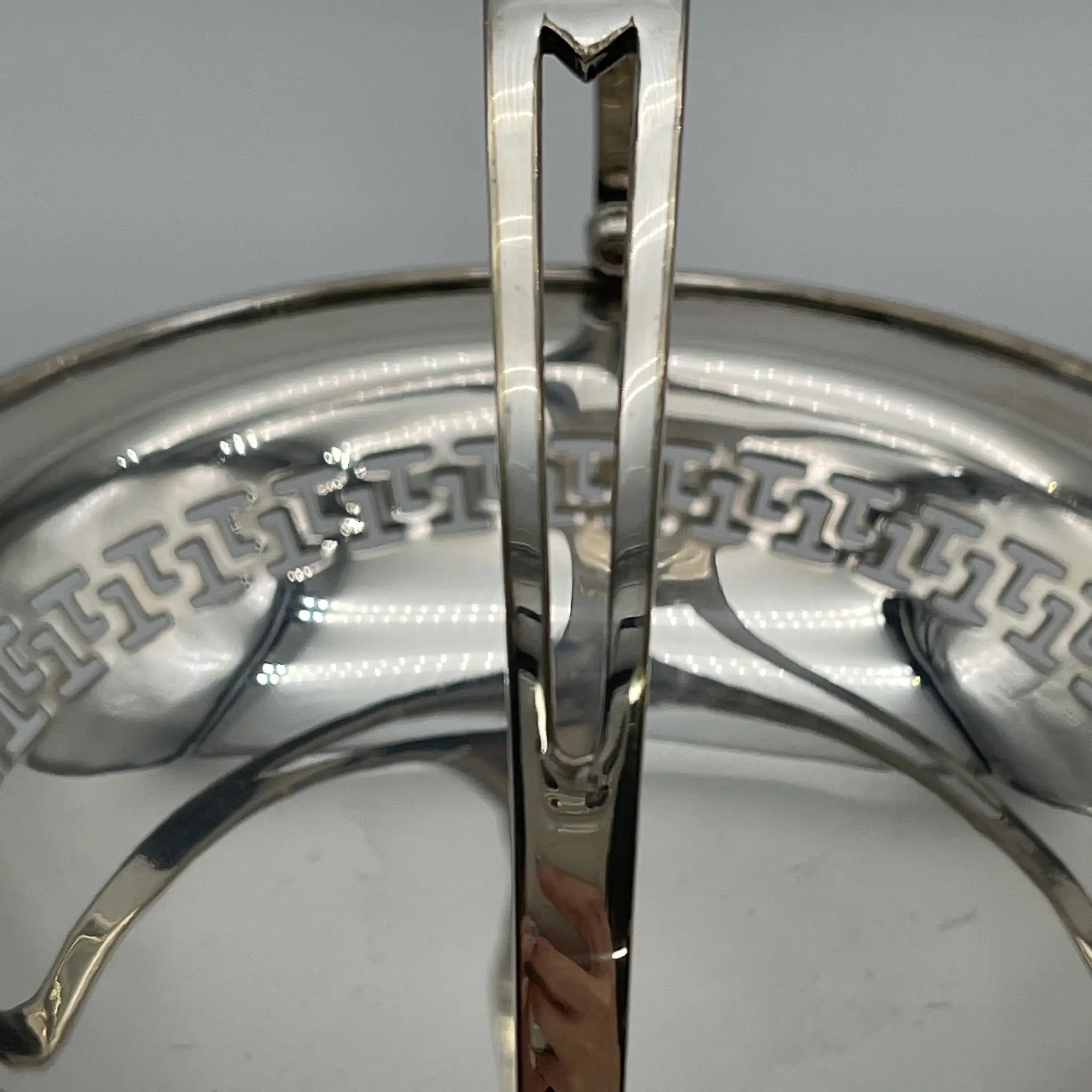 Vintage Compote / Estimated 1920s-1950s / Silver-plated / England / Openwork, Swing Handle, with Legs