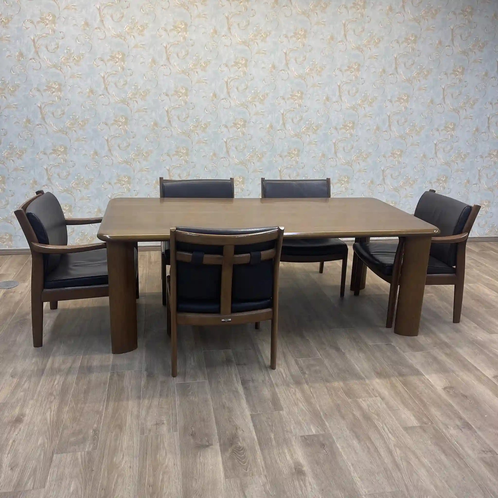 【リユース】 ダイニングセット / 日進木工 / PARAS / 1960年代以降 / オーク / 日本 / 曲木技術,シームレスデザイン,本革仕様