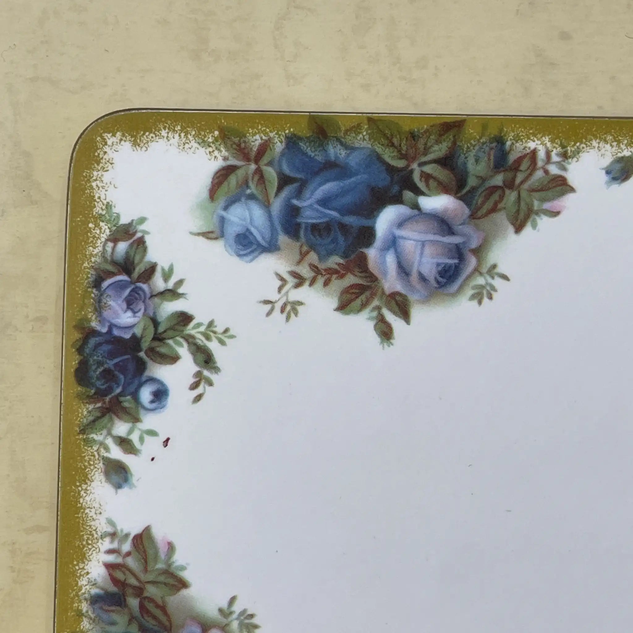 [Reused] Square Plates (6 pieces) / ROYAL ALBERT / Moonlight Rose / Boxed, Unused