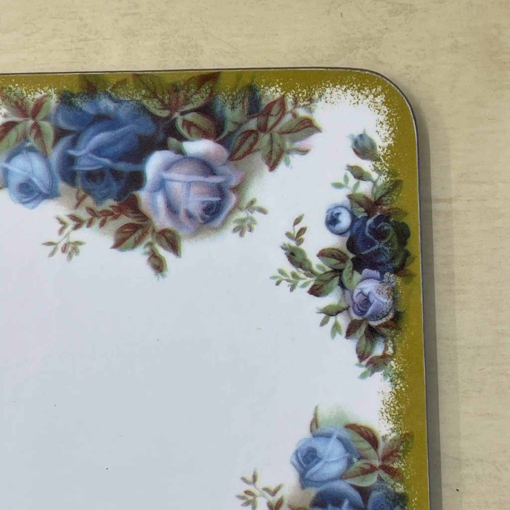 [Reused] Square Plates (6 pieces) / ROYAL ALBERT / Moonlight Rose / Boxed, Unused