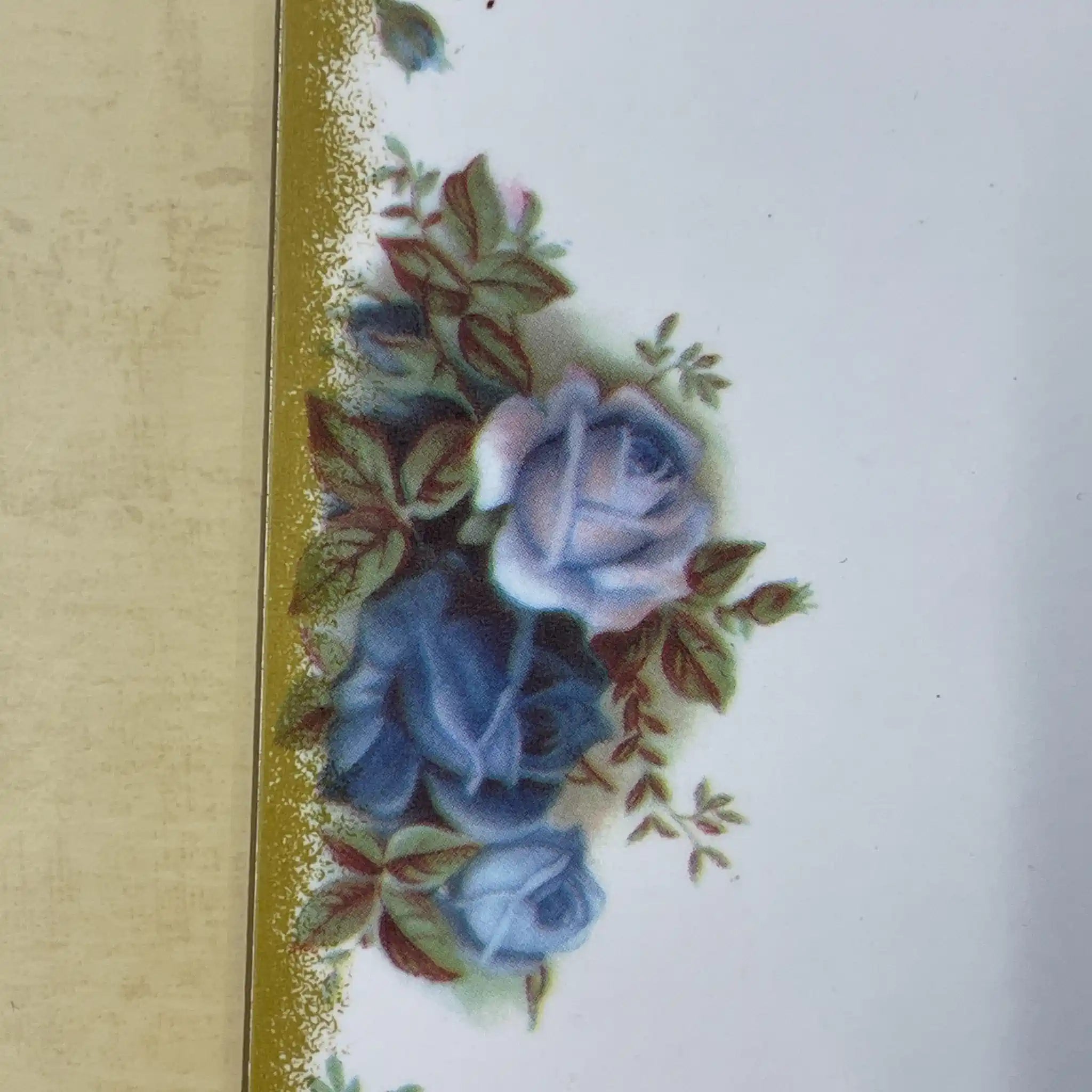 [Reused] Square Plates (6 pieces) / ROYAL ALBERT / Moonlight Rose / Boxed, Unused