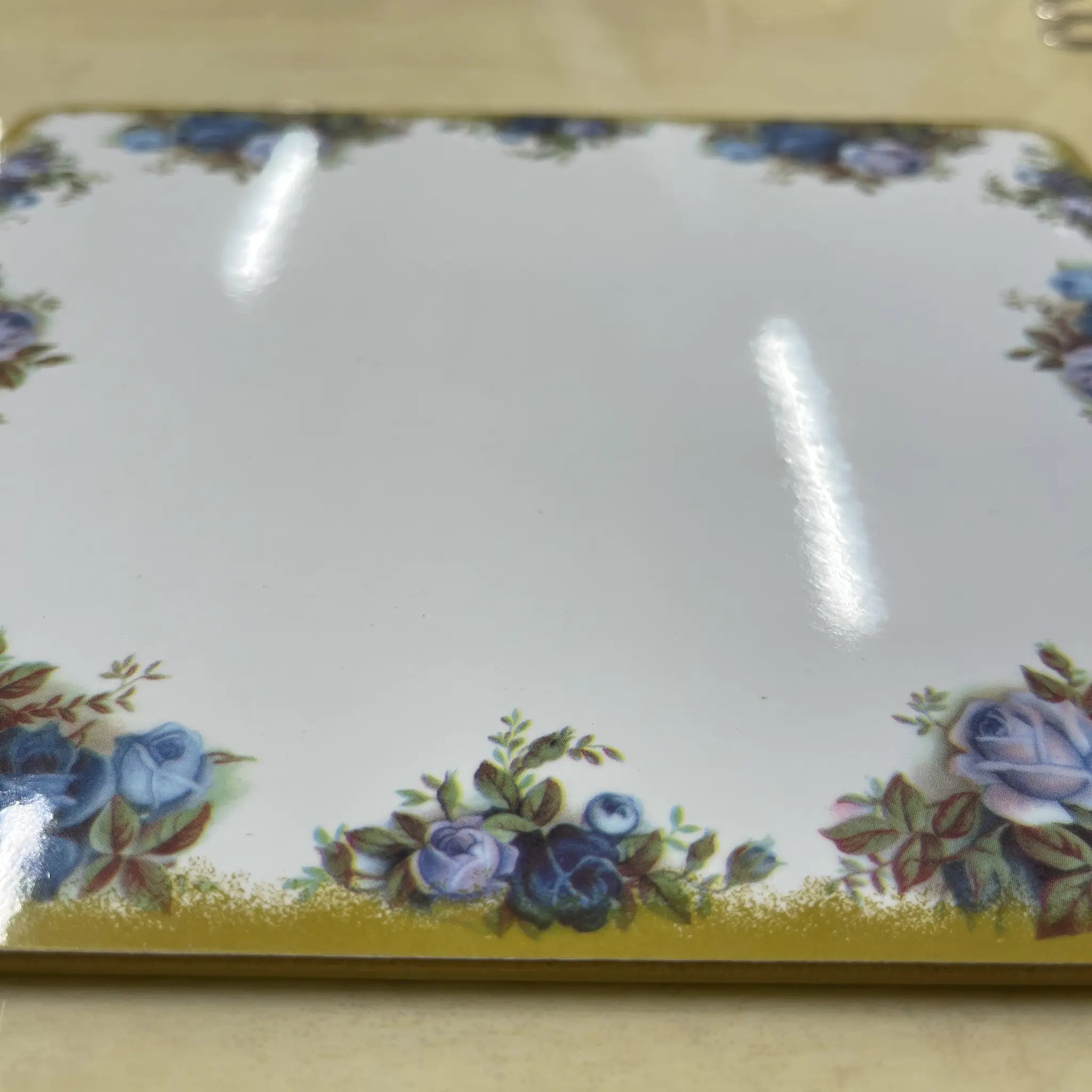 [Reused] Square Plates (6 pieces) / ROYAL ALBERT / Moonlight Rose / Boxed, Unused