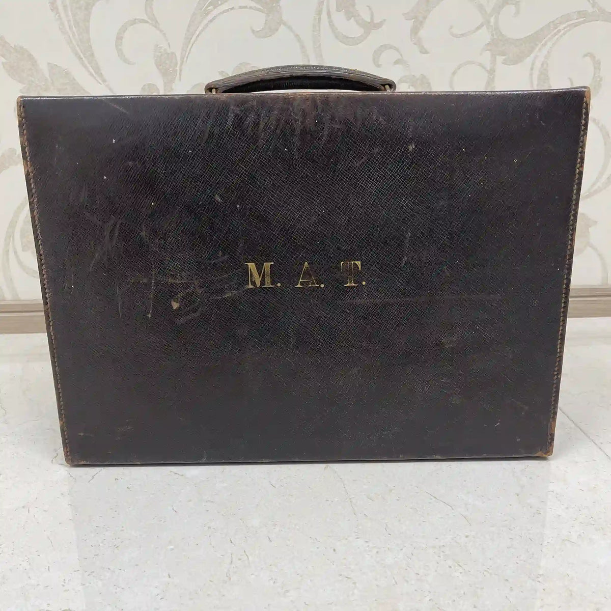 ★本日出品削除★アンティーク レザー トランクケース ヴィンテージ トランクケース(レザーアタッシュケース) / 1910s- / 本革