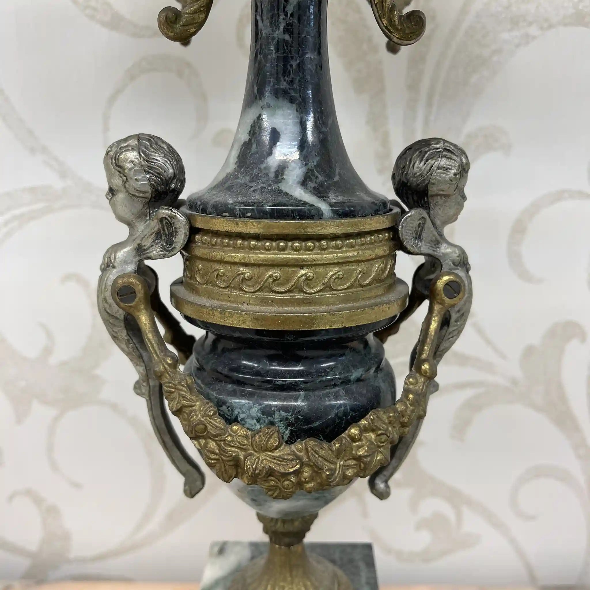 【リユース】 燭台 / Imperial / BREAVENTO,M7087-B77 / 真鍮 / バロック様式,ライオンフィート,バイカラーフィニッシュ