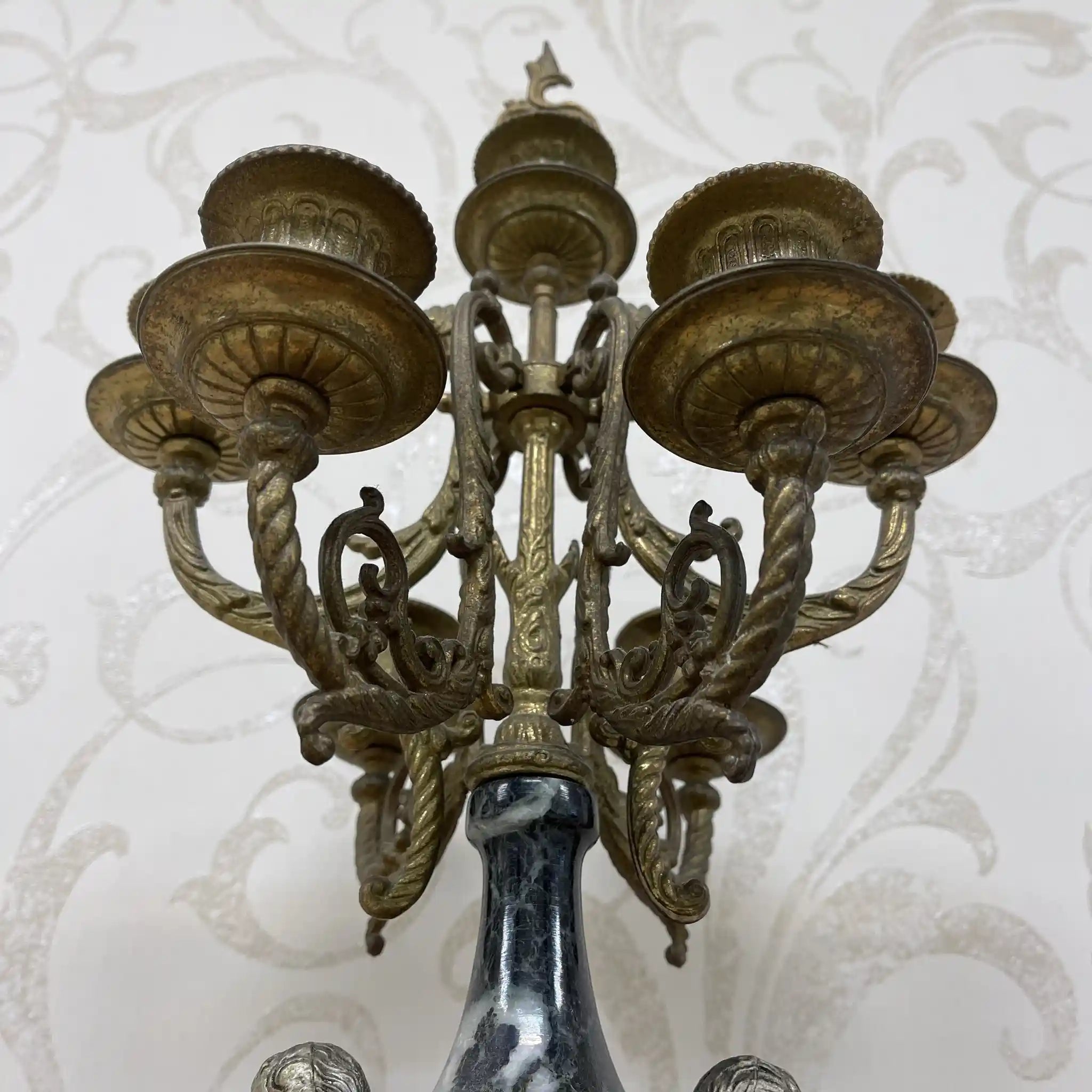 【リユース】 燭台 / Imperial / BREAVENTO,M7087-B77 / 真鍮 / バロック様式,ライオンフィート,バイカラーフィニッシュ