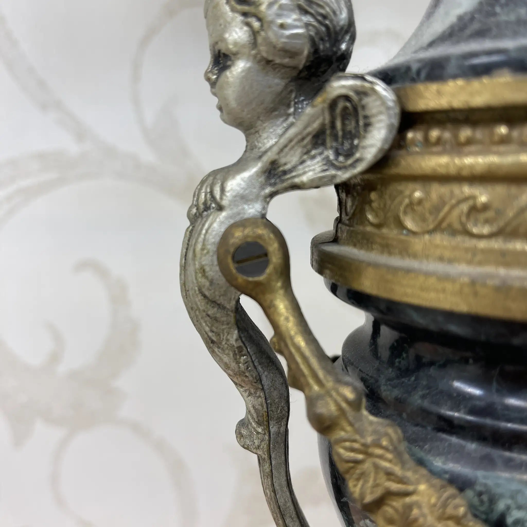 【リユース】 燭台 / Imperial / BREAVENTO,M7087-B77 / 真鍮 / バロック様式,ライオンフィート,バイカラーフィニッシュ