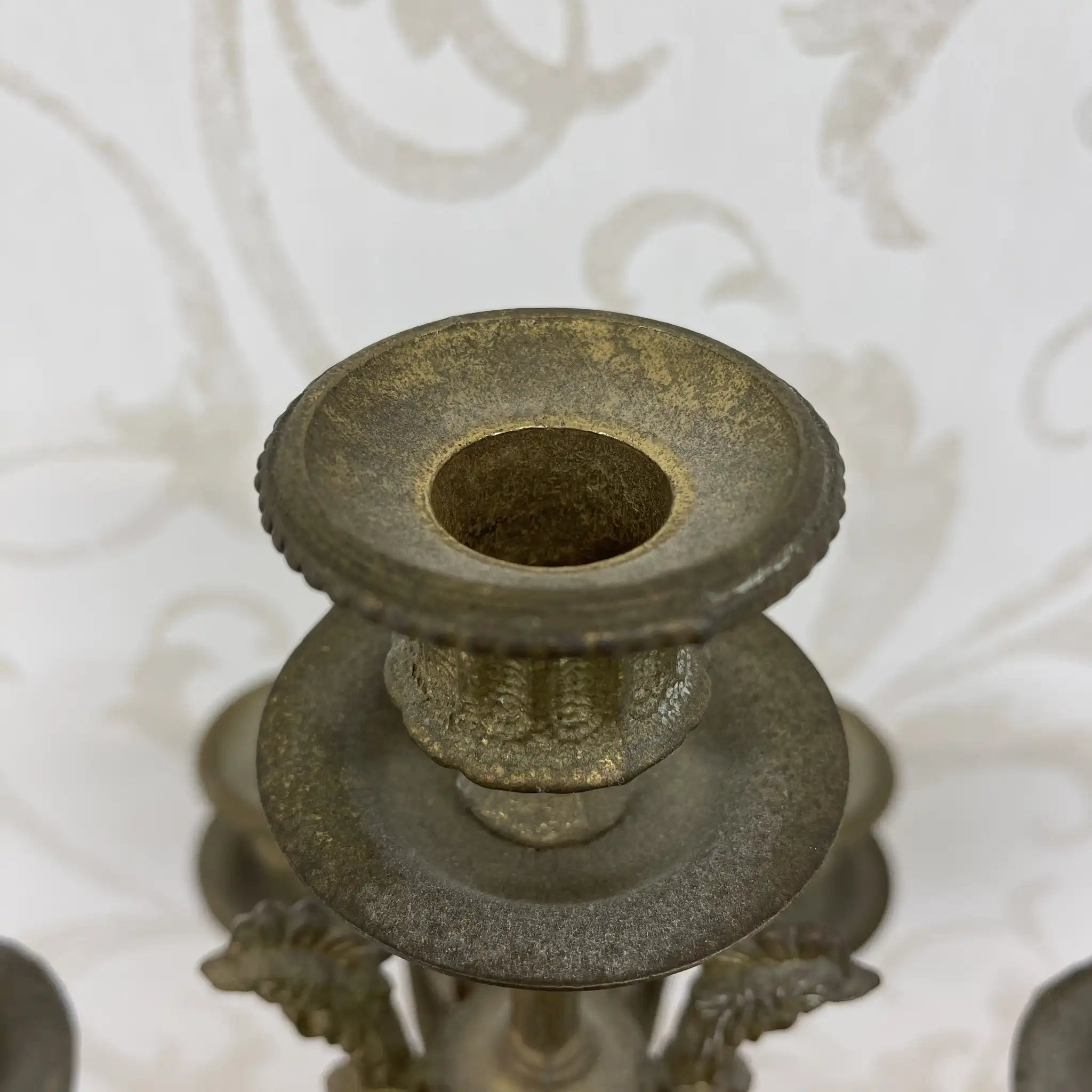 【リユース】 燭台 / Imperial / BREAVENTO,M7087-B77 / 真鍮 / バロック様式,ライオンフィート,バイカラーフィニッシュ