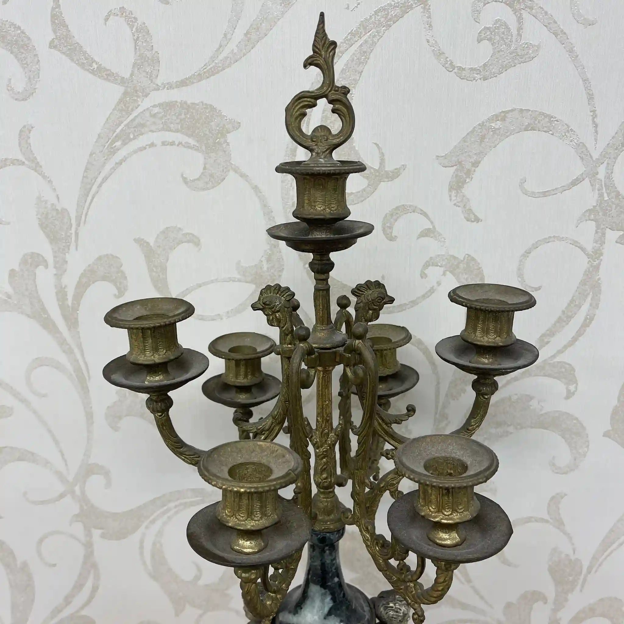 【リユース】 燭台 / Imperial / BREAVENTO,M7087-B77 / 真鍮 / バロック様式,ライオンフィート,バイカラーフィニッシュ