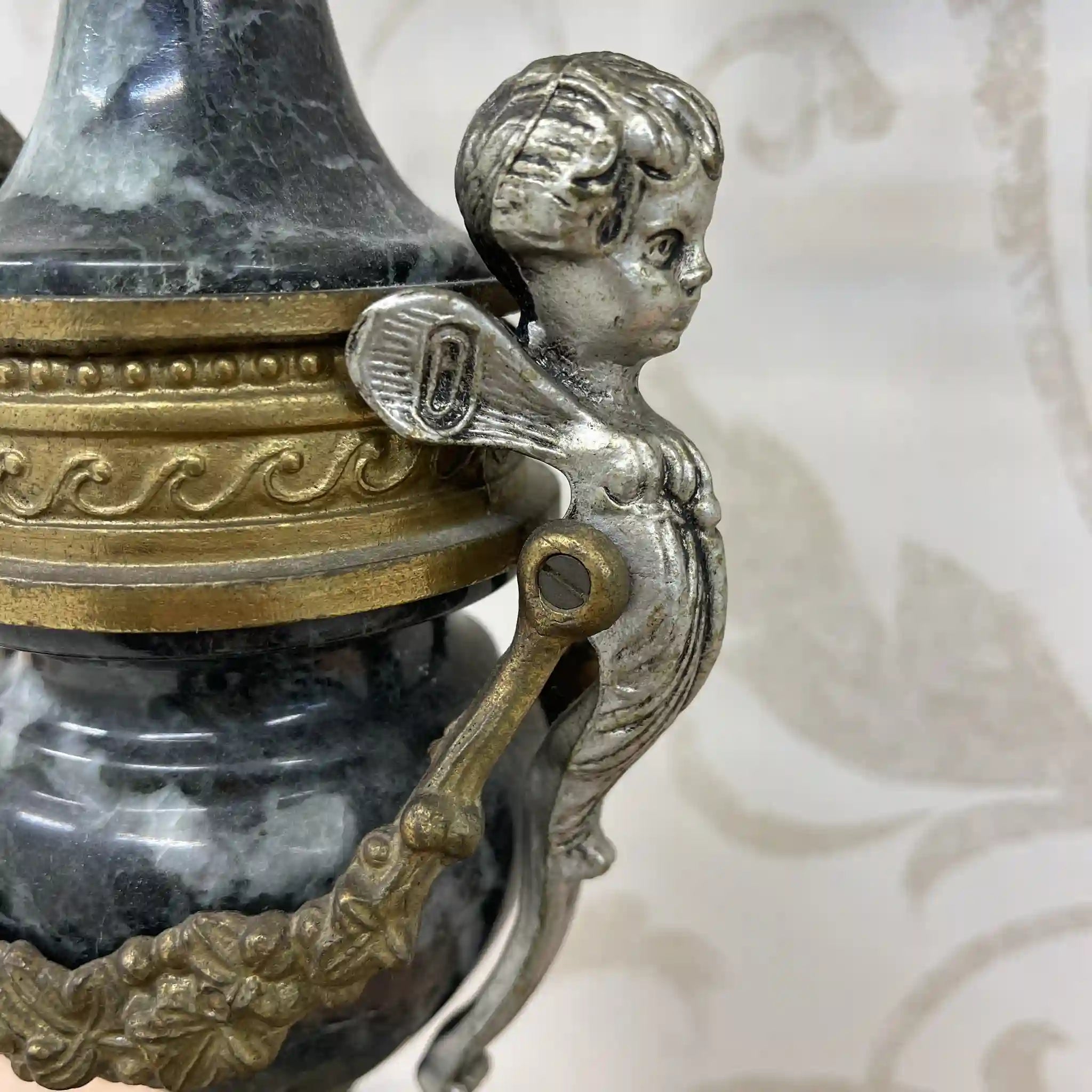 【リユース】 燭台 / Imperial / BREAVENTO,M7087-B77 / 真鍮 / バロック様式,ライオンフィート,バイカラーフィニッシュ