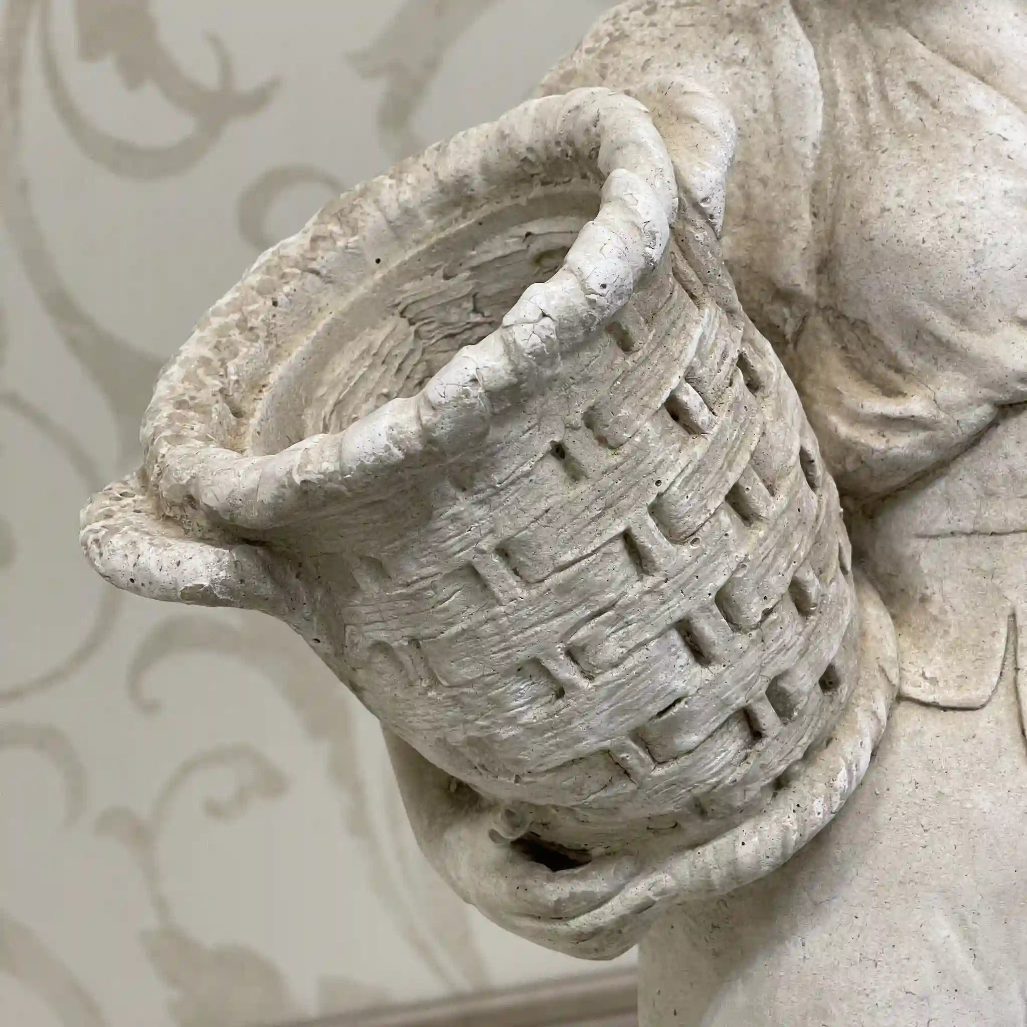 【ビンテージ】 クラシック・ガーデン・スタチュー（西洋石像） / イタリア / レコンスティテュートストーン,古典主義造形,全周彫刻