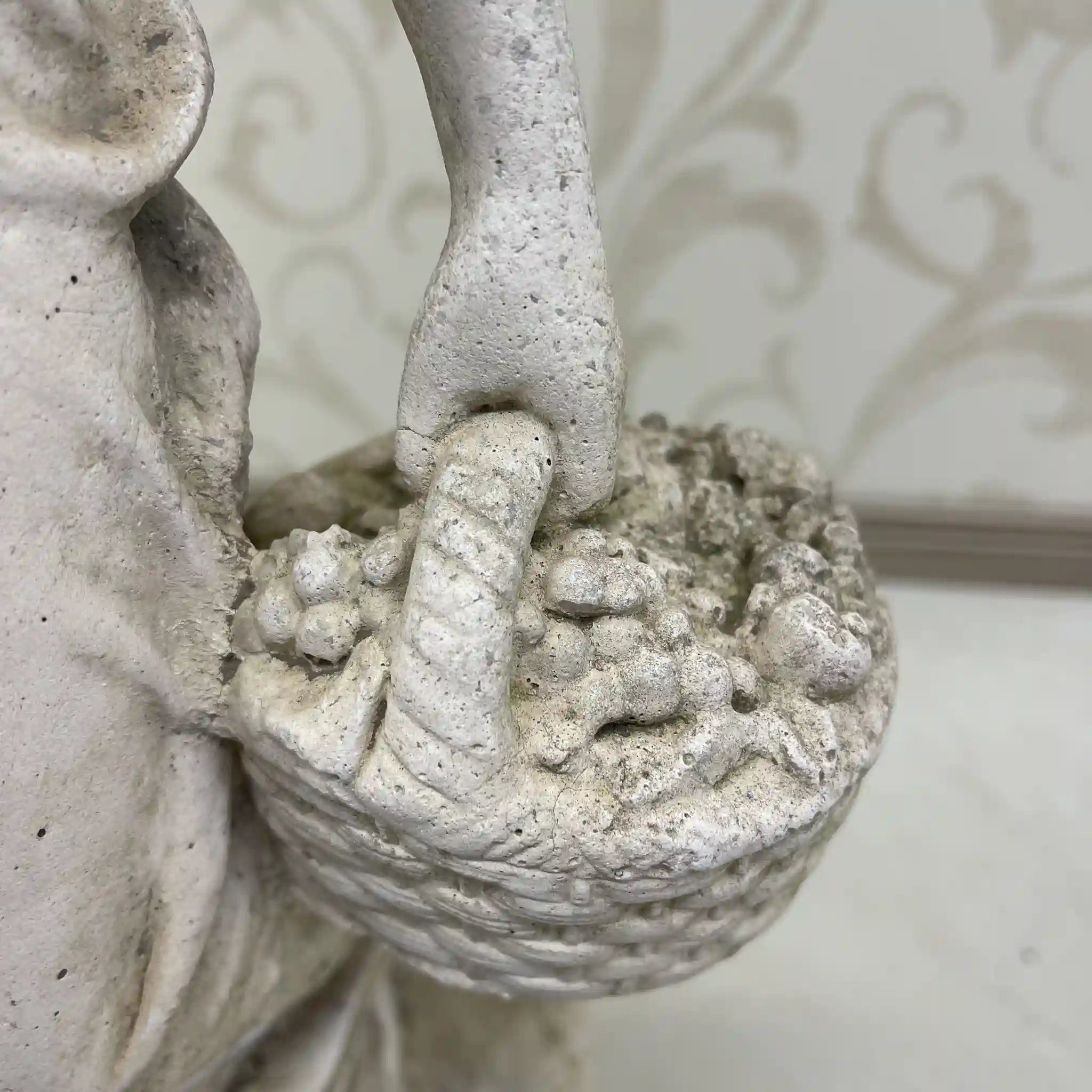 【ビンテージ】 クラシック・ガーデン・スタチュー（西洋石像） / イタリア / レコンスティテュートストーン,古典主義造形,全周彫刻