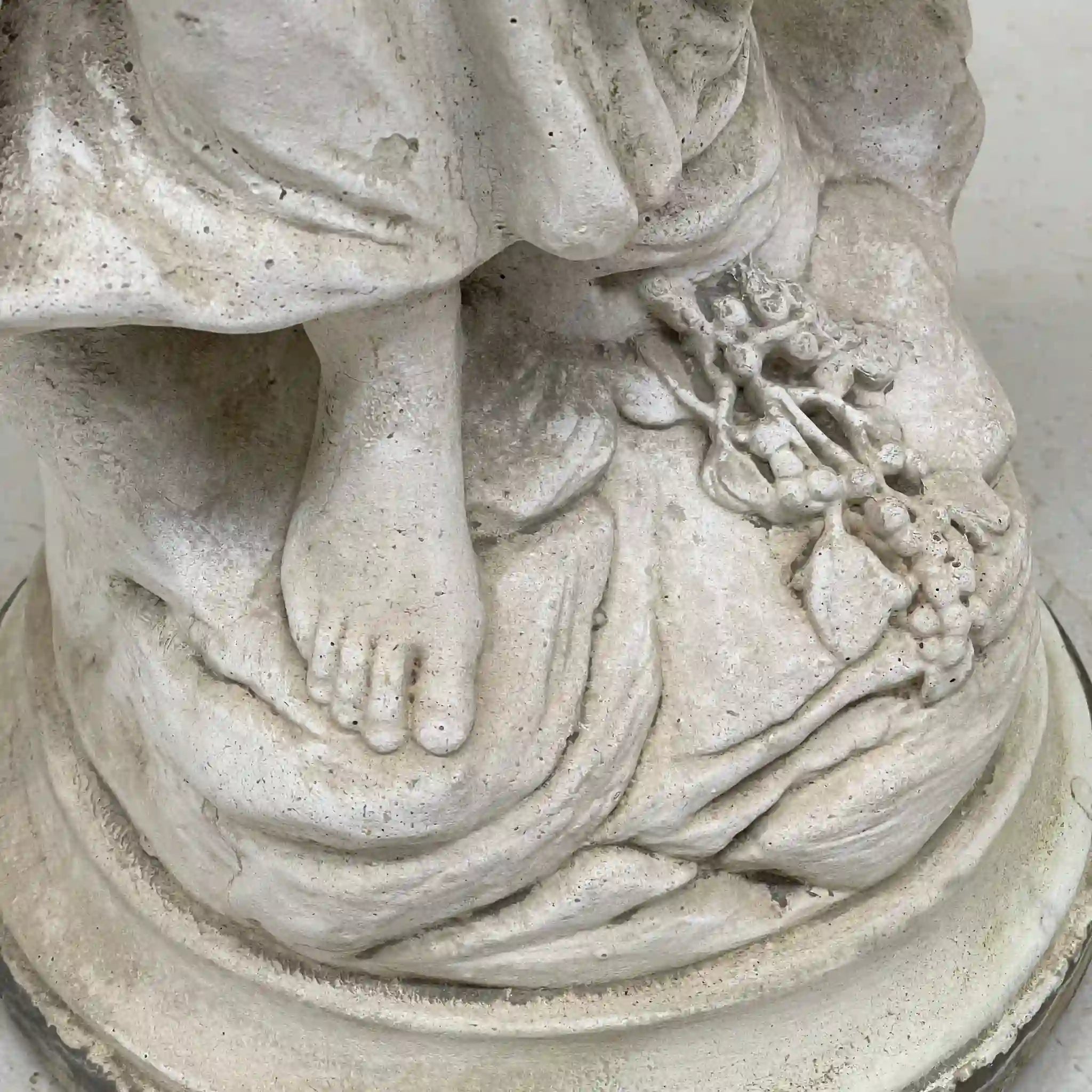 【ビンテージ】 クラシック・ガーデン・スタチュー（西洋石像） / イタリア / レコンスティテュートストーン,古典主義造形,全周彫刻