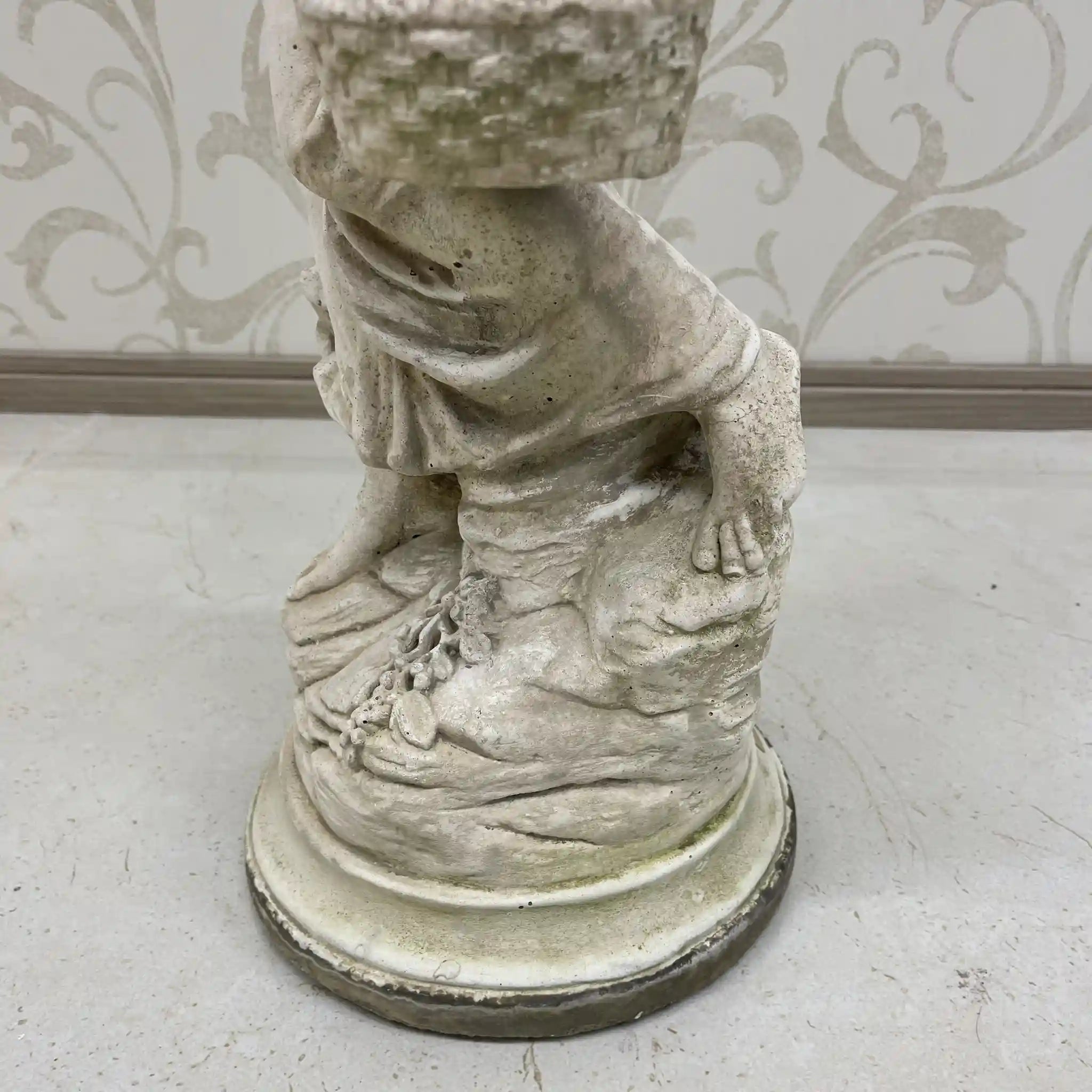 【ビンテージ】 クラシック・ガーデン・スタチュー（西洋石像） / イタリア / レコンスティテュートストーン,古典主義造形,全周彫刻