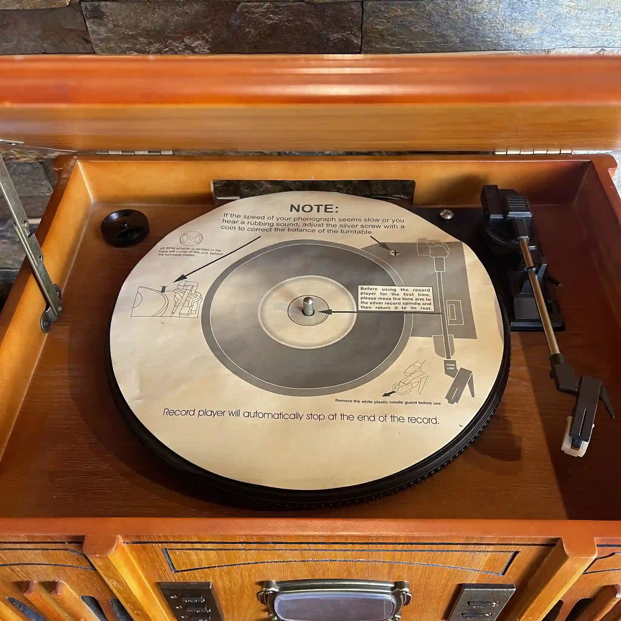 [Reused] All-in-one wooden stereo system / Czech / Records, CDs, Cassettes, Radio