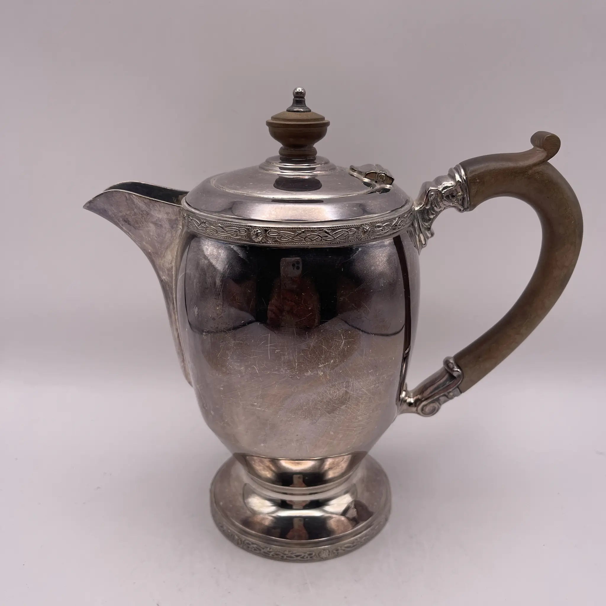 【アンティーク】 コーヒーポット / SHEFFIELD(シェフィールド) / 1990年代 / シルバープレート(銀メッキ) / イギリス / スワンネック,断熱ハンドル