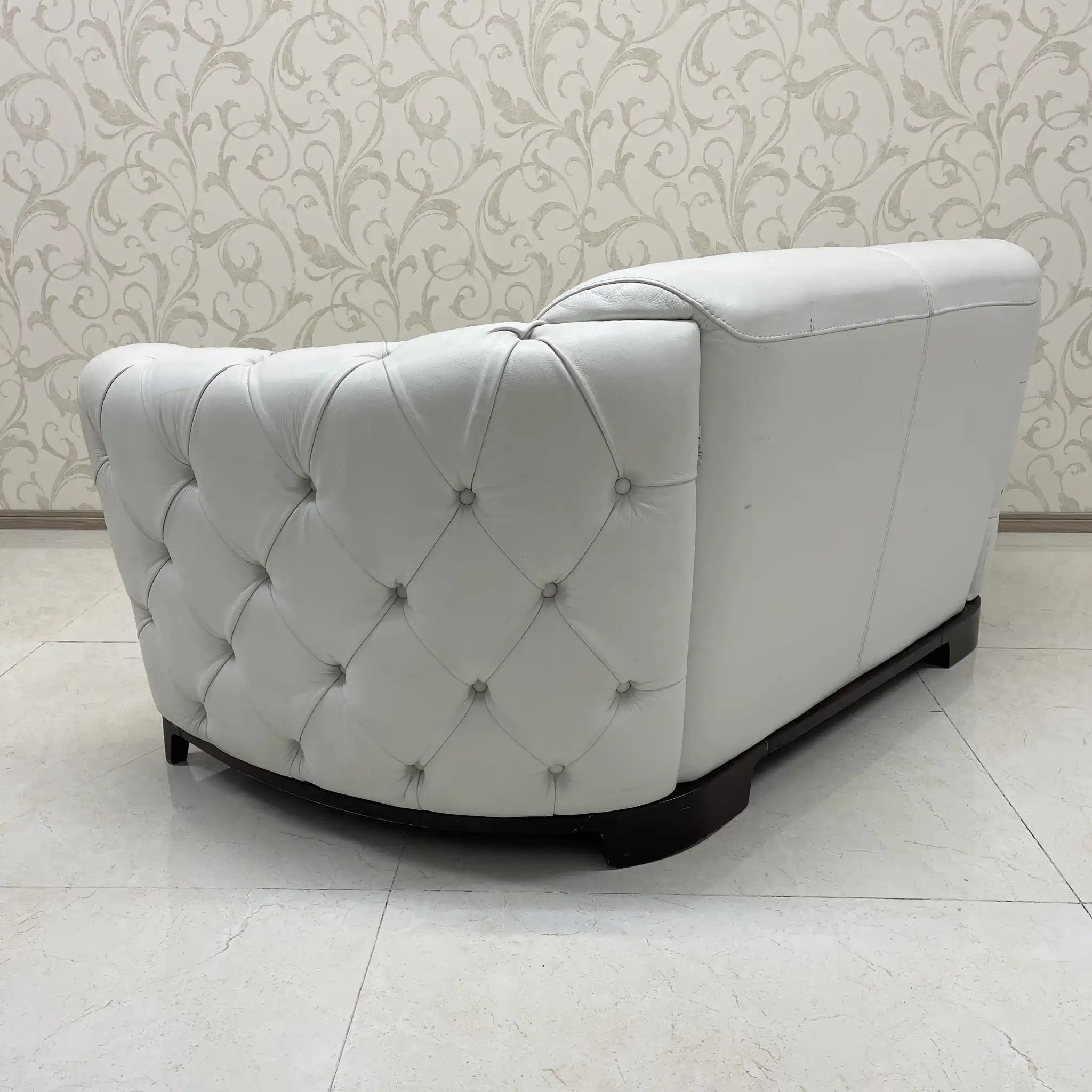 [Vintage] Sofa 2P / CALIA ITALIA / After 1965 / Genuine leather / Italy / Curved silhouette, Italian full leather
