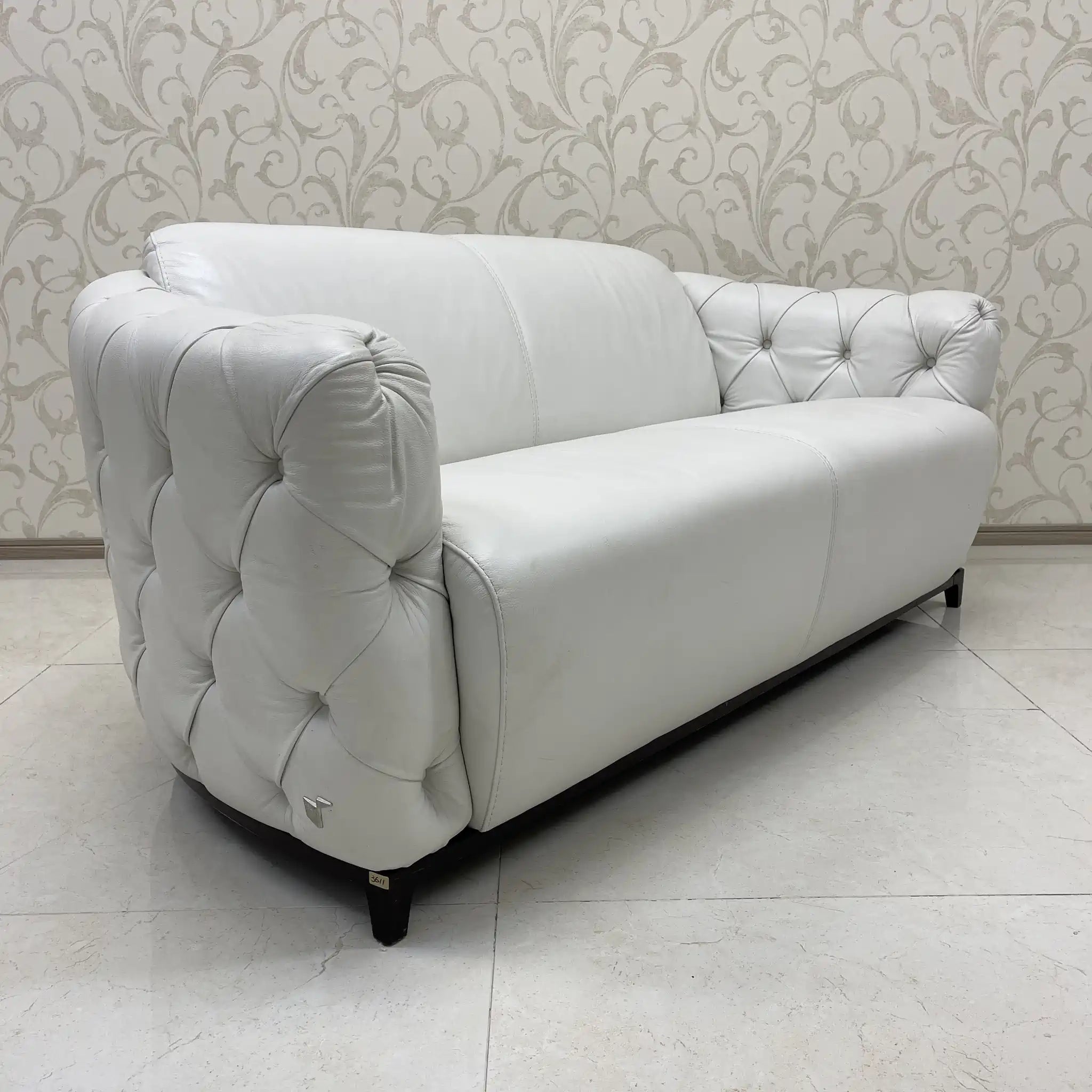 [Vintage] Sofa 2P / CALIA ITALIA / After 1965 / Genuine leather / Italy / Curved silhouette, Italian full leather