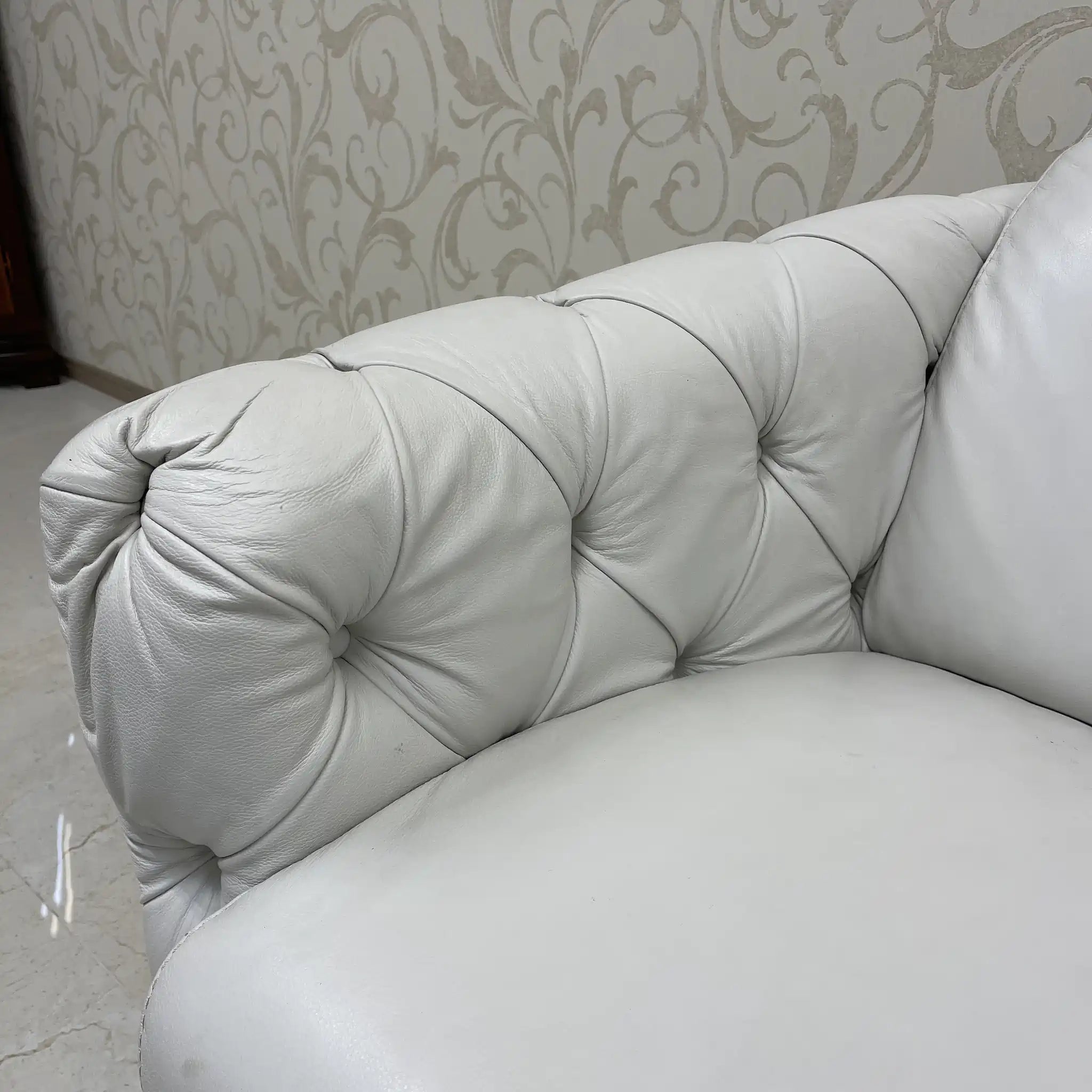 [Vintage] Sofa 2P / CALIA ITALIA / After 1965 / Genuine leather / Italy / Curved silhouette, Italian full leather