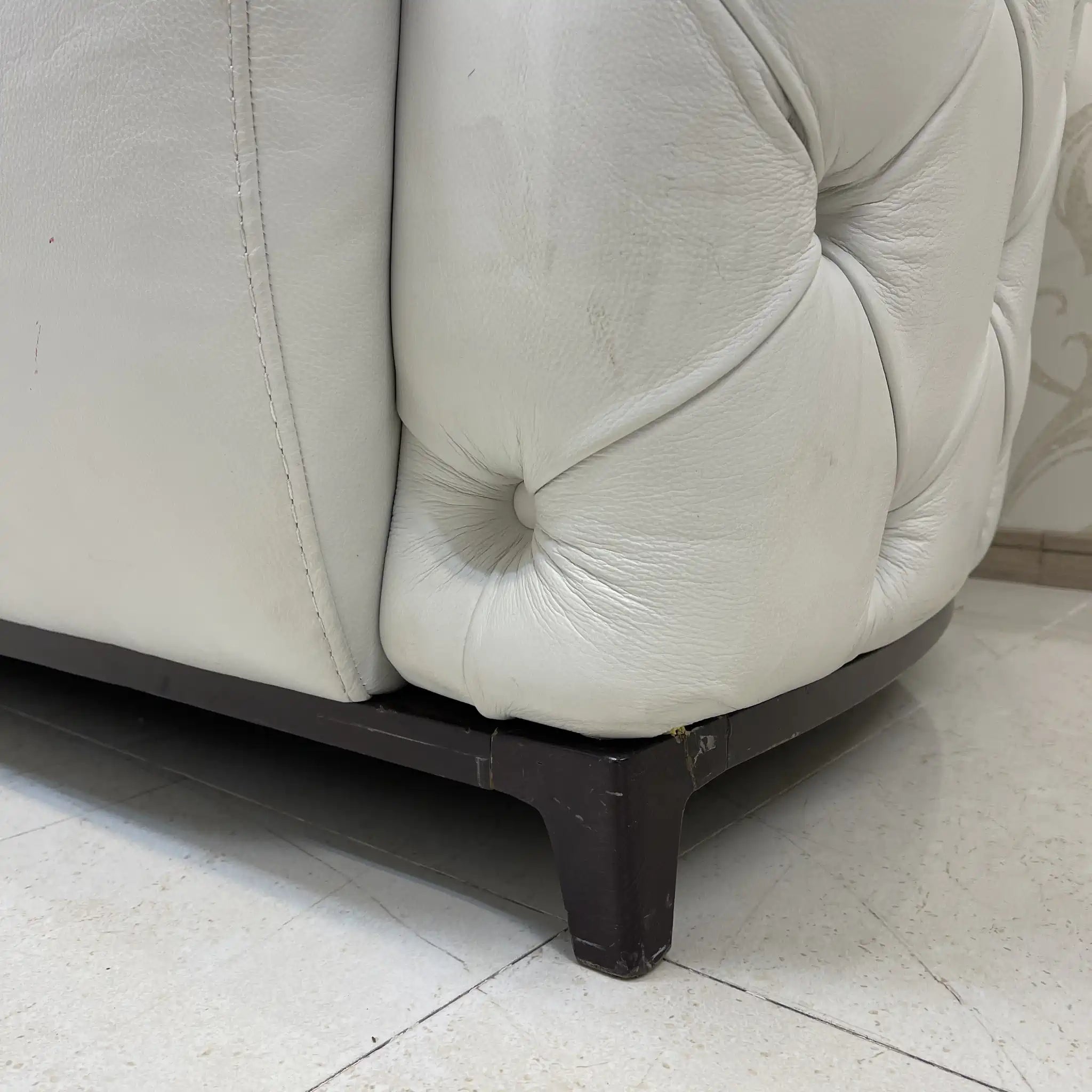 [Vintage] Sofa 2P / CALIA ITALIA / After 1965 / Genuine leather / Italy / Curved silhouette, Italian full leather