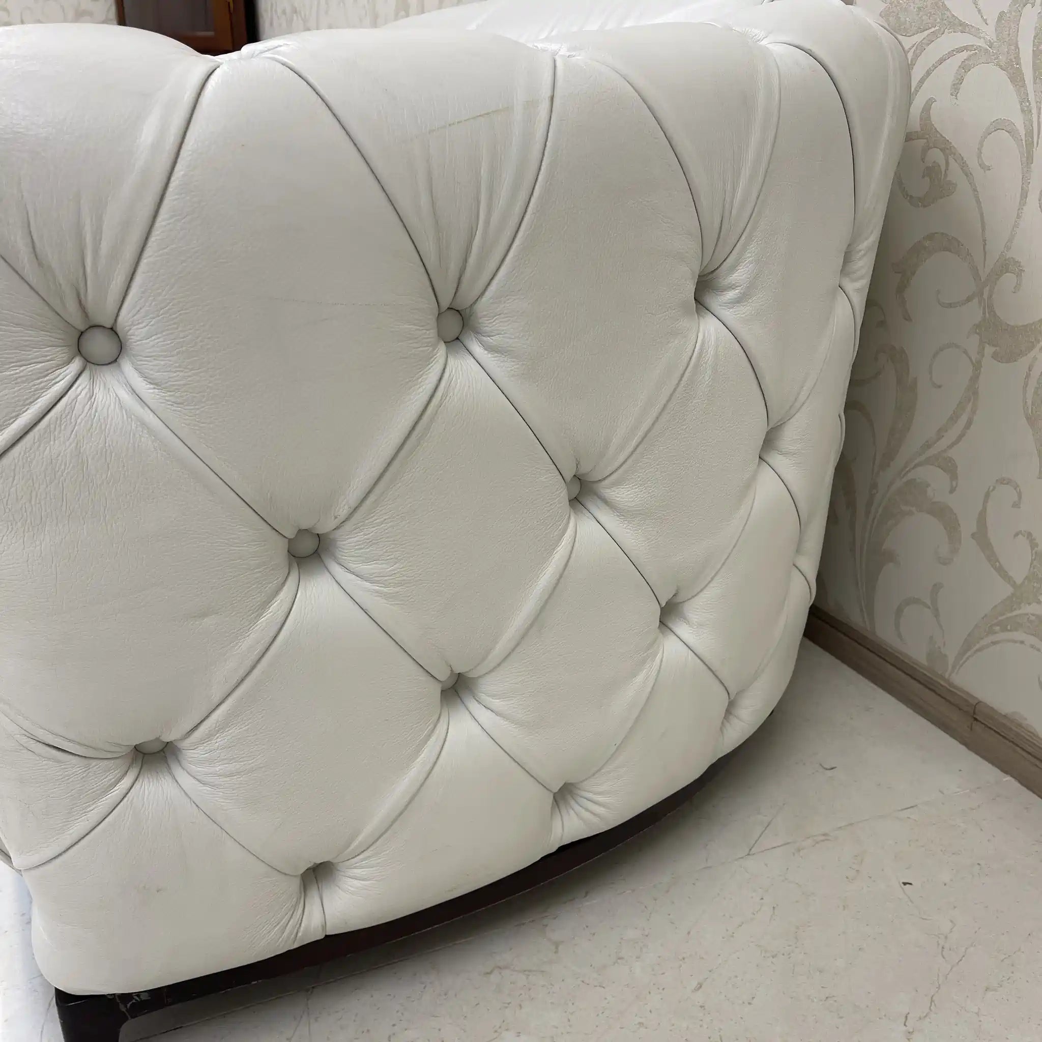 [Vintage] Sofa 2P / CALIA ITALIA / After 1965 / Genuine leather / Italy / Curved silhouette, Italian full leather