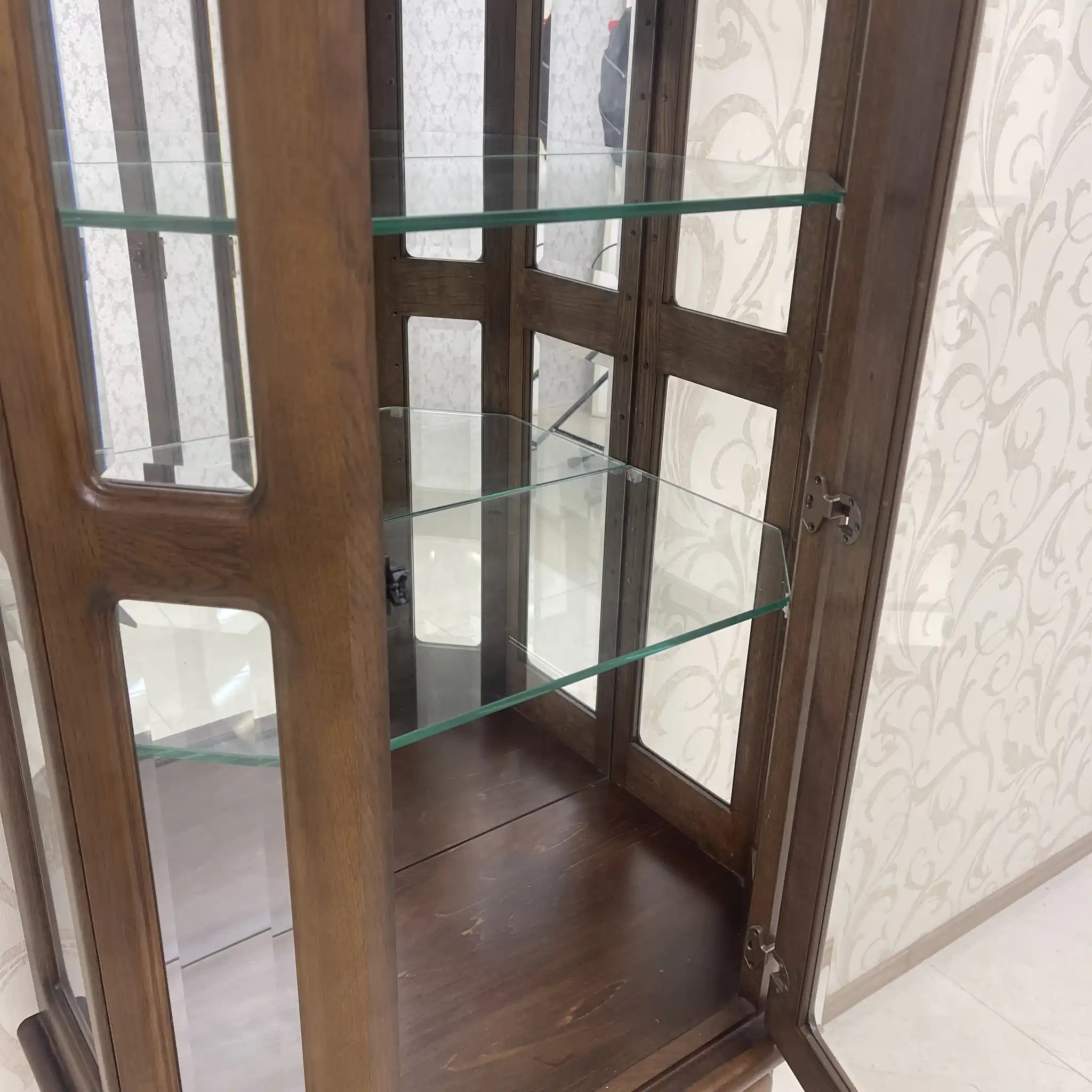 [Reuse] Glass showcase / Karimoku / HS2330MW / Natural wood / Japan / Molding decoration