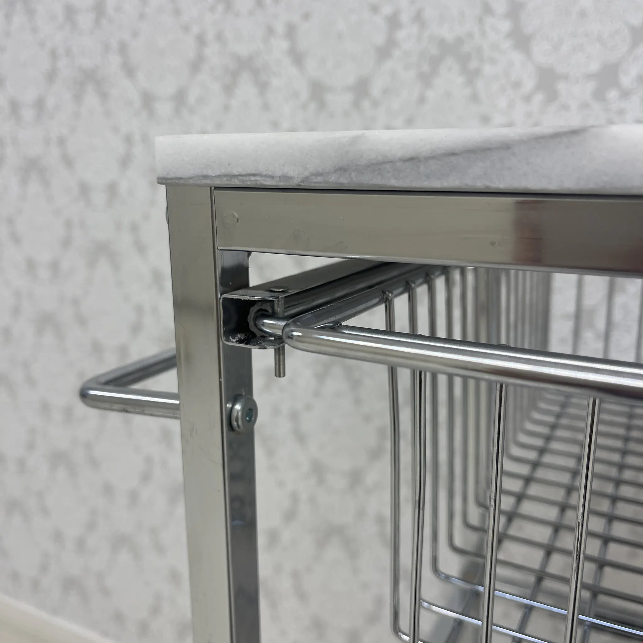 [Reuse] Kitchen Wagon / ASPLUND / Marble Top Trolley L / 2000s / Marble / Marble Top Kitchen Wagon Bathroom Rack