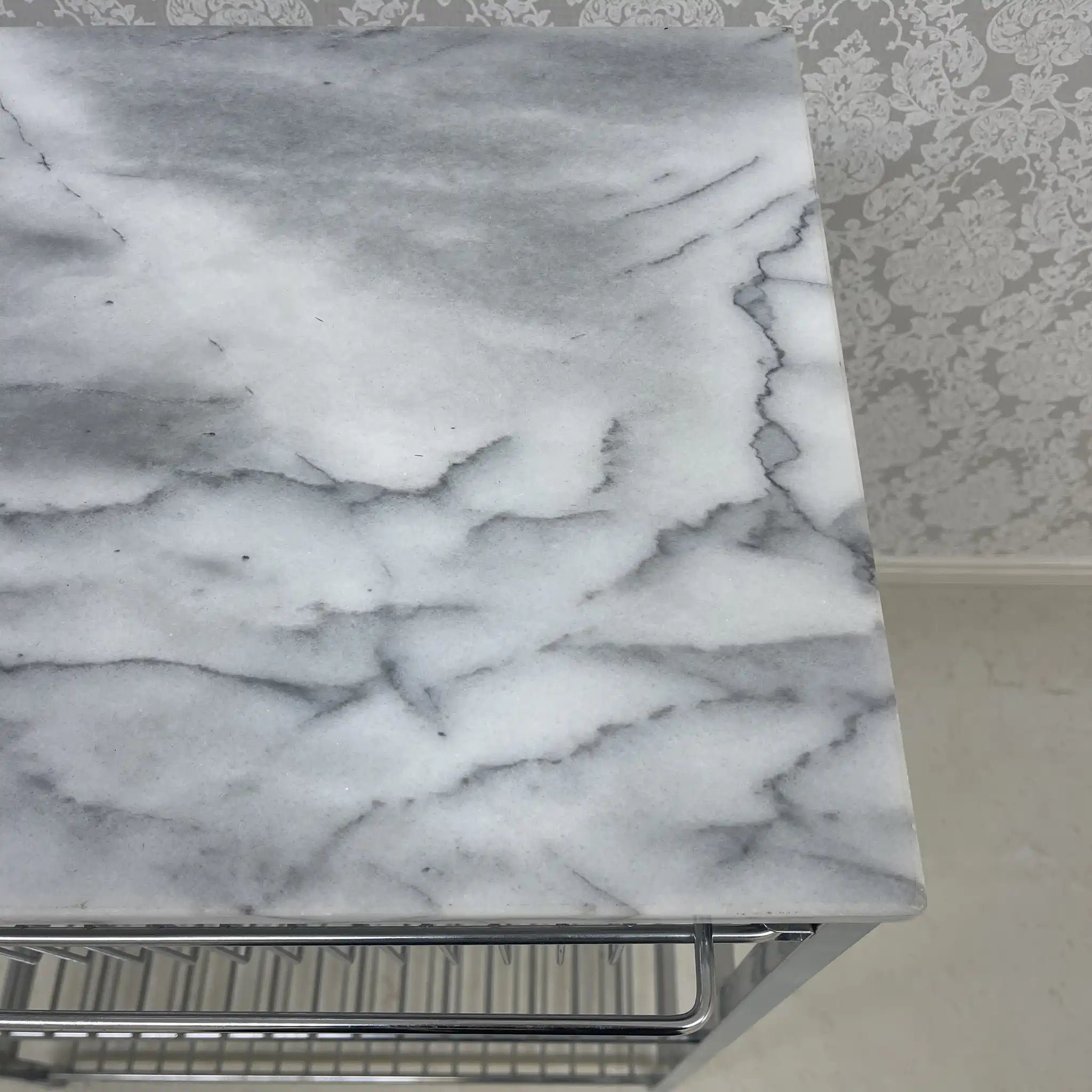 [Reuse] Kitchen Wagon / ASPLUND / Marble Top Trolley L / 2000s / Marble / Marble Top Kitchen Wagon Bathroom Rack
