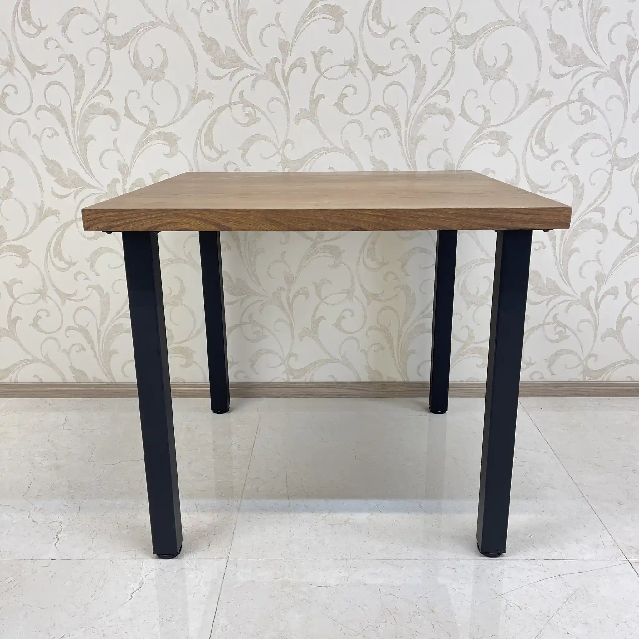 【リユース】 ヴィンテージ風ダイニングセット / 家具の大丸 / Sady 800 Table / Chain Chair / 2000年代 / アイアン楡材(ニレ) / インダストリアルデザイン