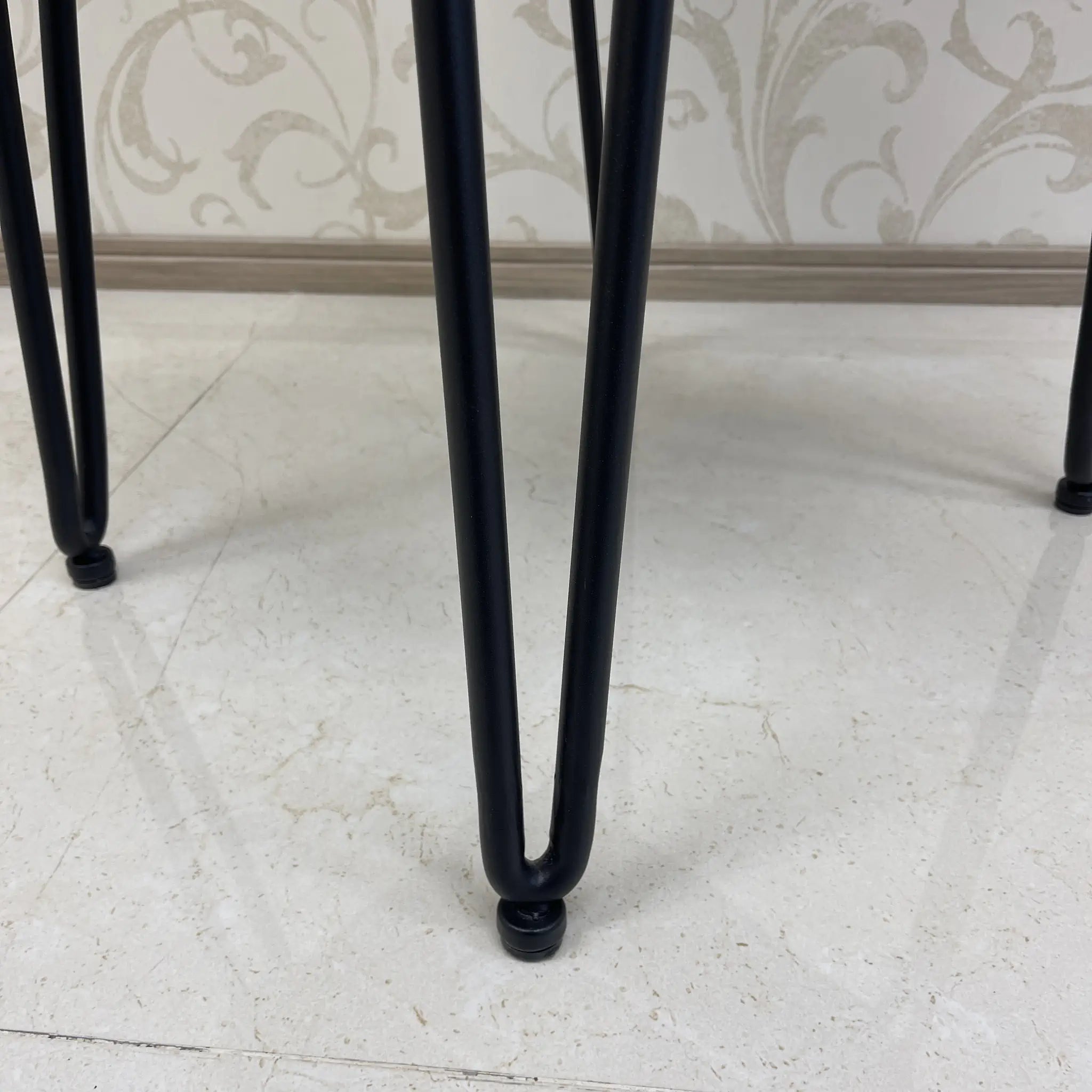 【リユース】 ヴィンテージ風ダイニングセット / 家具の大丸 / Sady 800 Table / Chain Chair / 2000年代 / アイアン楡材(ニレ) / インダストリアルデザイン