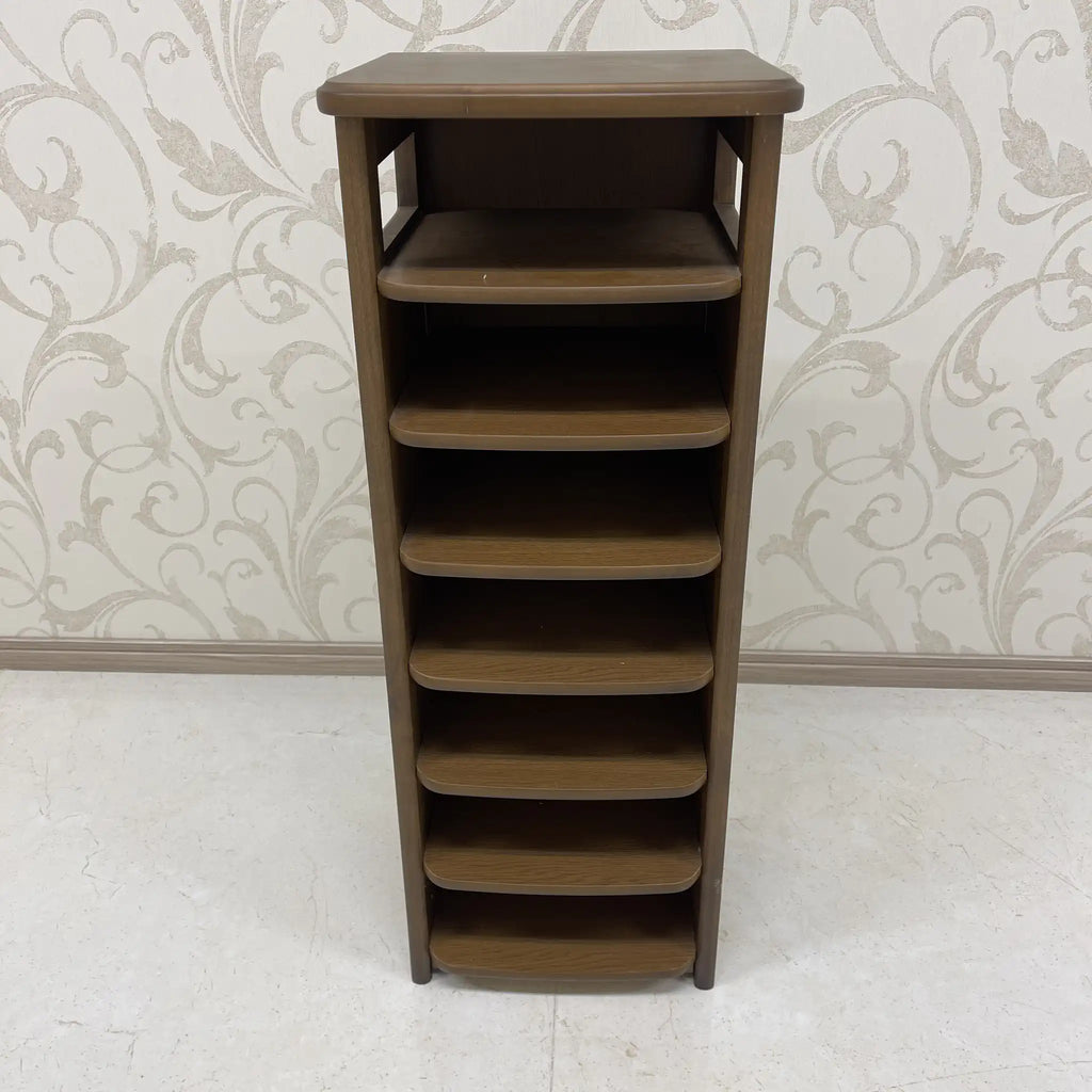 [Reuse] Slipper rack / 2000s / Natural wood / Japan / Boat-shaped shel ...