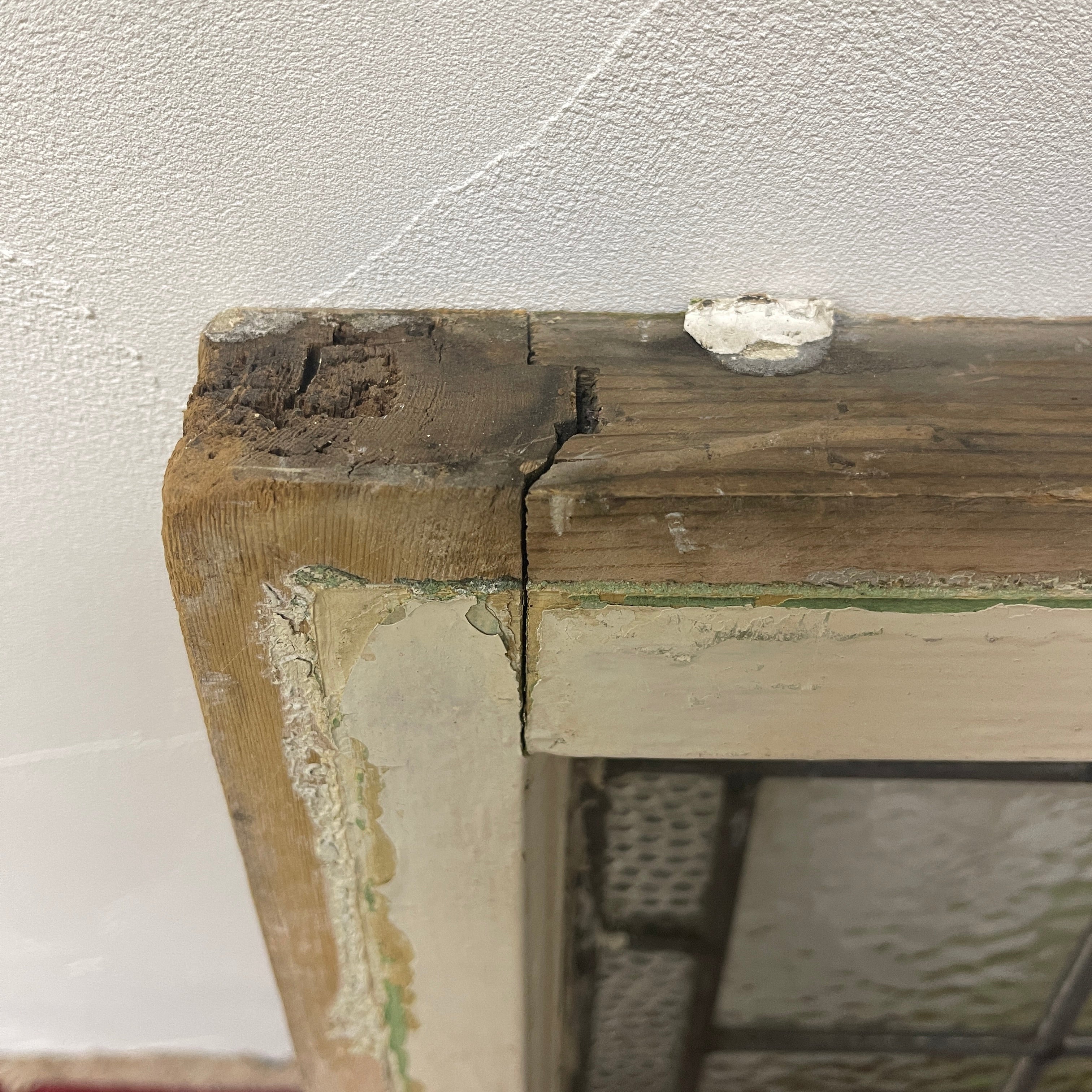 【アンティーク】 ステンドグラス / アール・ヌーヴォー / 20世紀初頭 (推定) / ガラス / イギリス / テクスチャード・ガラス, 植物モチーフ