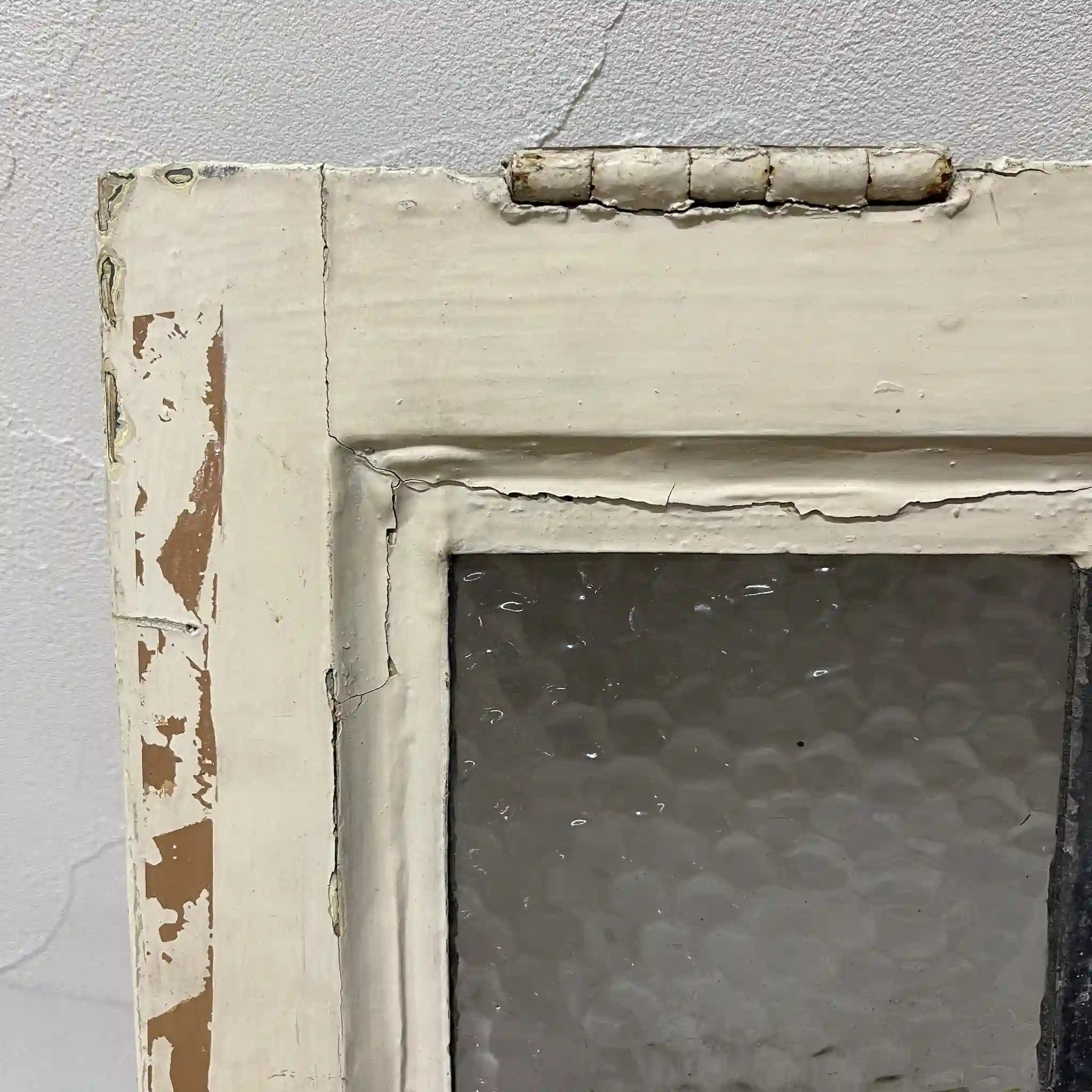 【アンティーク】 ステンドグラス / アール・ヌーヴォー / 20世紀初頭 (推定) / ガラス / イギリス / テクスチャード・ガラス, チューリップモチーフ, 蝶番付