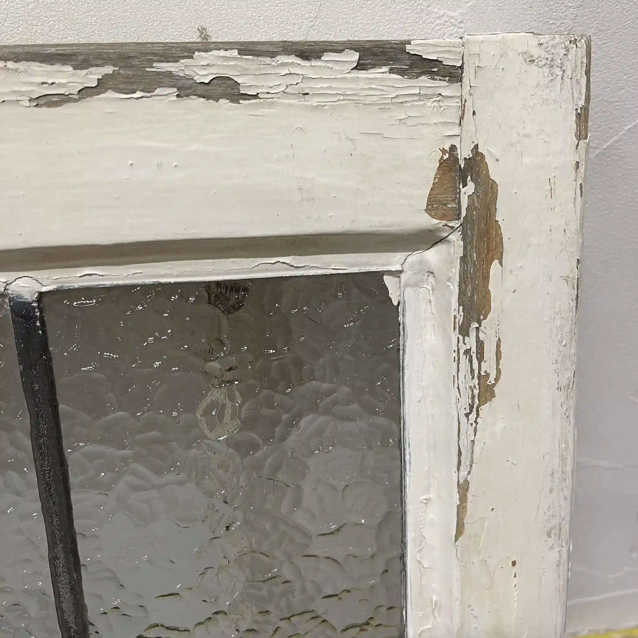 【アンティーク】 ステンドグラス / アール・デコ / 20世紀初頭 (推定) / ガラス / イギリス / テクスチャード・ガラス, 植物モチーフ, 幾何学的デザイン, ステイ付