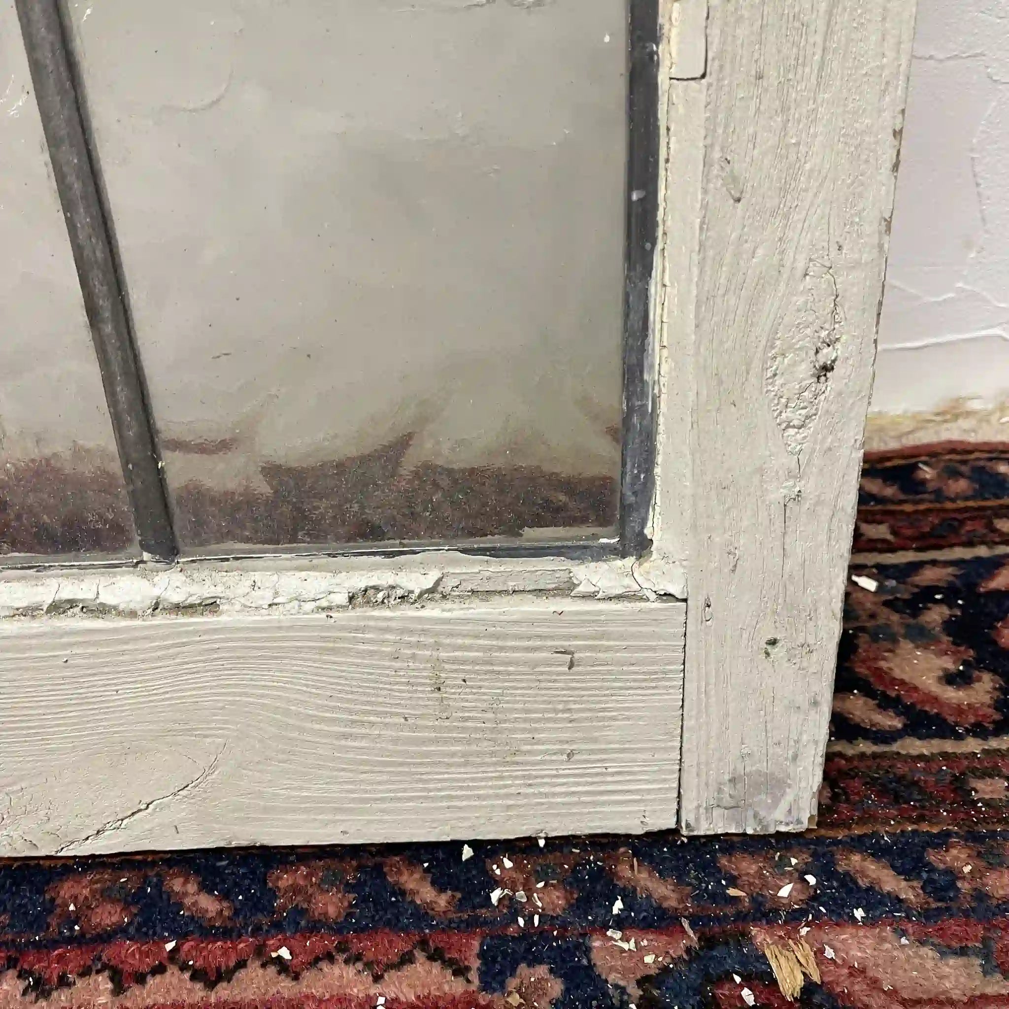 【アンティーク】 ステンドグラス / アール・ヌーヴォー / 20世紀初頭 (推定) / ガラス / イギリス / テクスチャード・ガラス, 植物モチーフ, 蝶番付