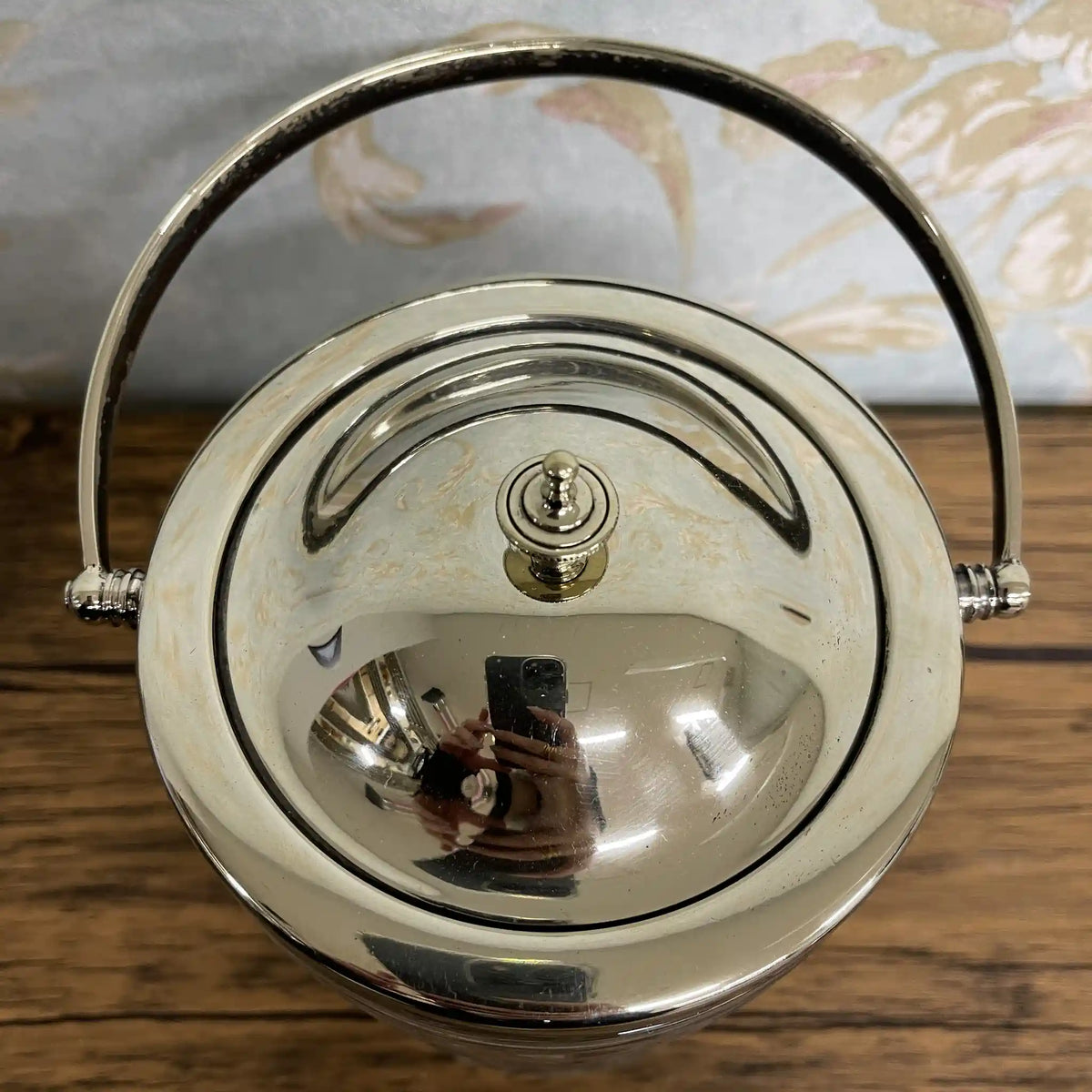 Biscuit jar / 1970s / Glass / England / Glass container, accessory case, display, cafe / [Vintage]