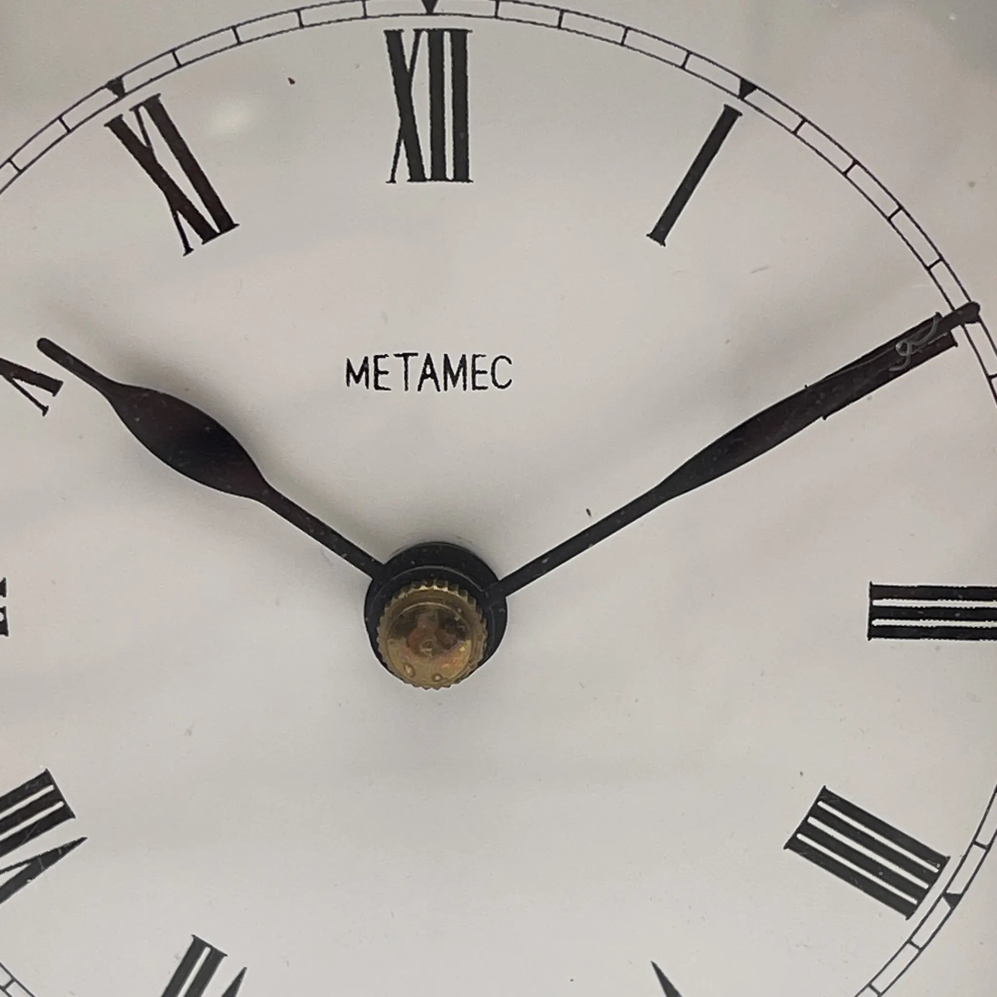 【复古】座钟/ METAMEC（金属）/ 1970年代（推定）/黄铜/英国/托架型，黄铜框架