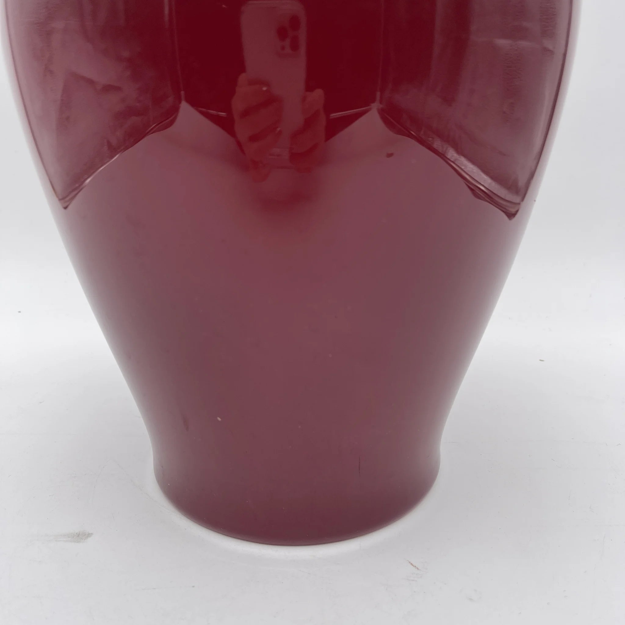【リユース】 花瓶 / ノリタケ (Noritake) / 辰砂（しんしゃ） / Bone China / 日本 / 還元焼成, 瑞鳥双耳