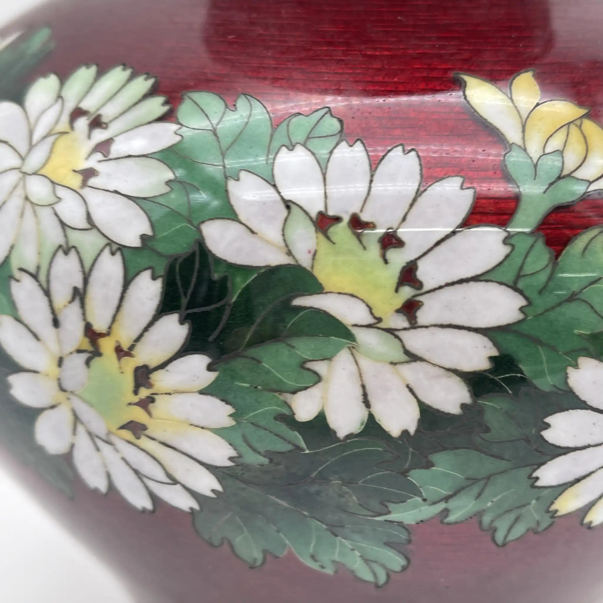 【リユース】 花瓶 / 七宝焼 / ガラス釉 / 日本 / 有線七宝, 銀線細工, ぼかし釉